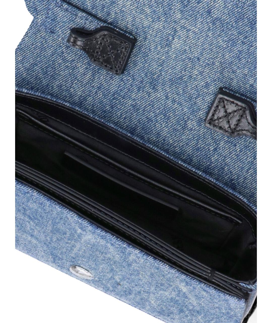 DIESEL Синяя хлопковая сумка с короткими ручками, фото 4