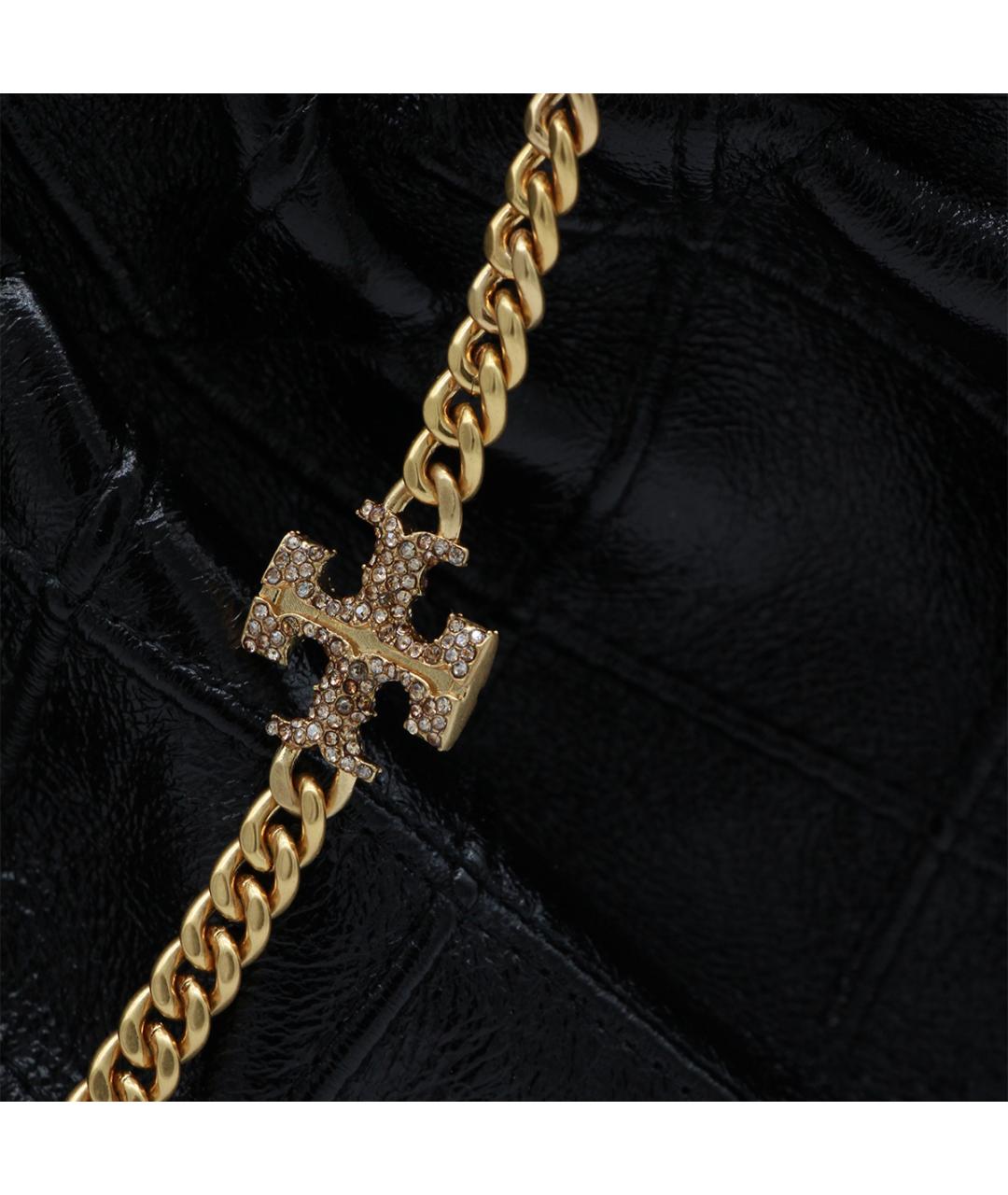 TORY BURCH Черная кожаная сумка через плечо, фото 4