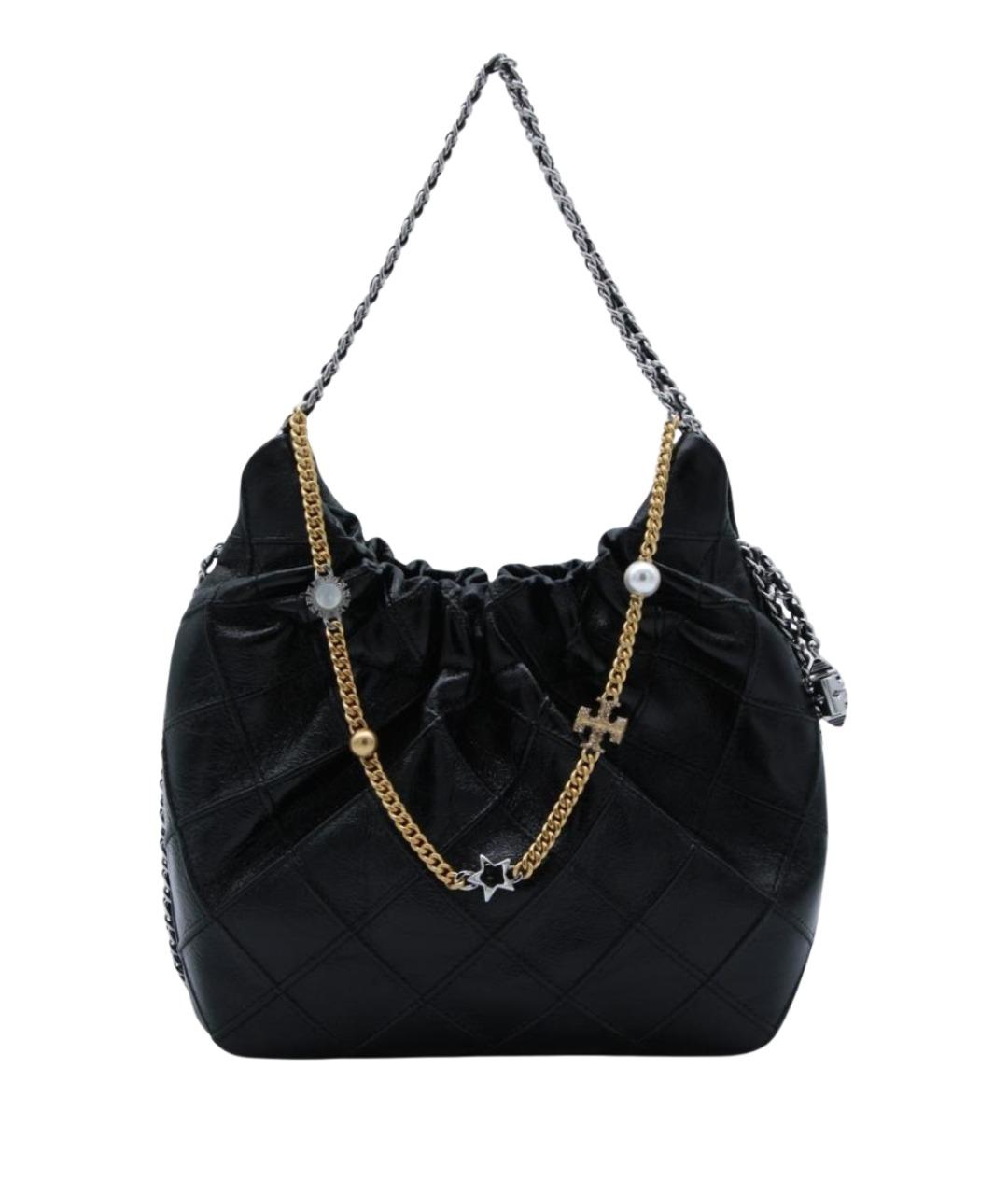 TORY BURCH Черная кожаная сумка через плечо, фото 1