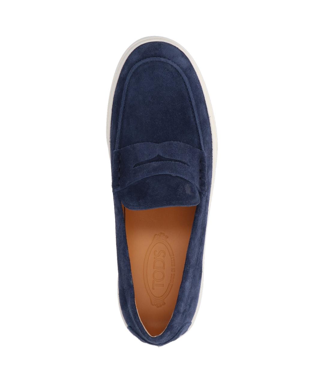 TOD'S Синие замшевые слипоны, фото 5