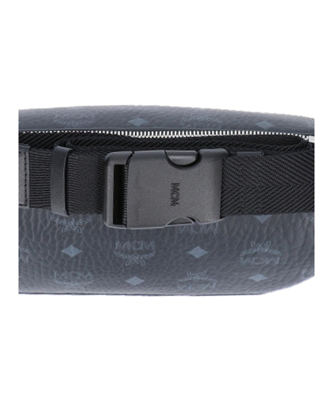 MCM Черная поясная сумка из искусственной кожи, фото 5