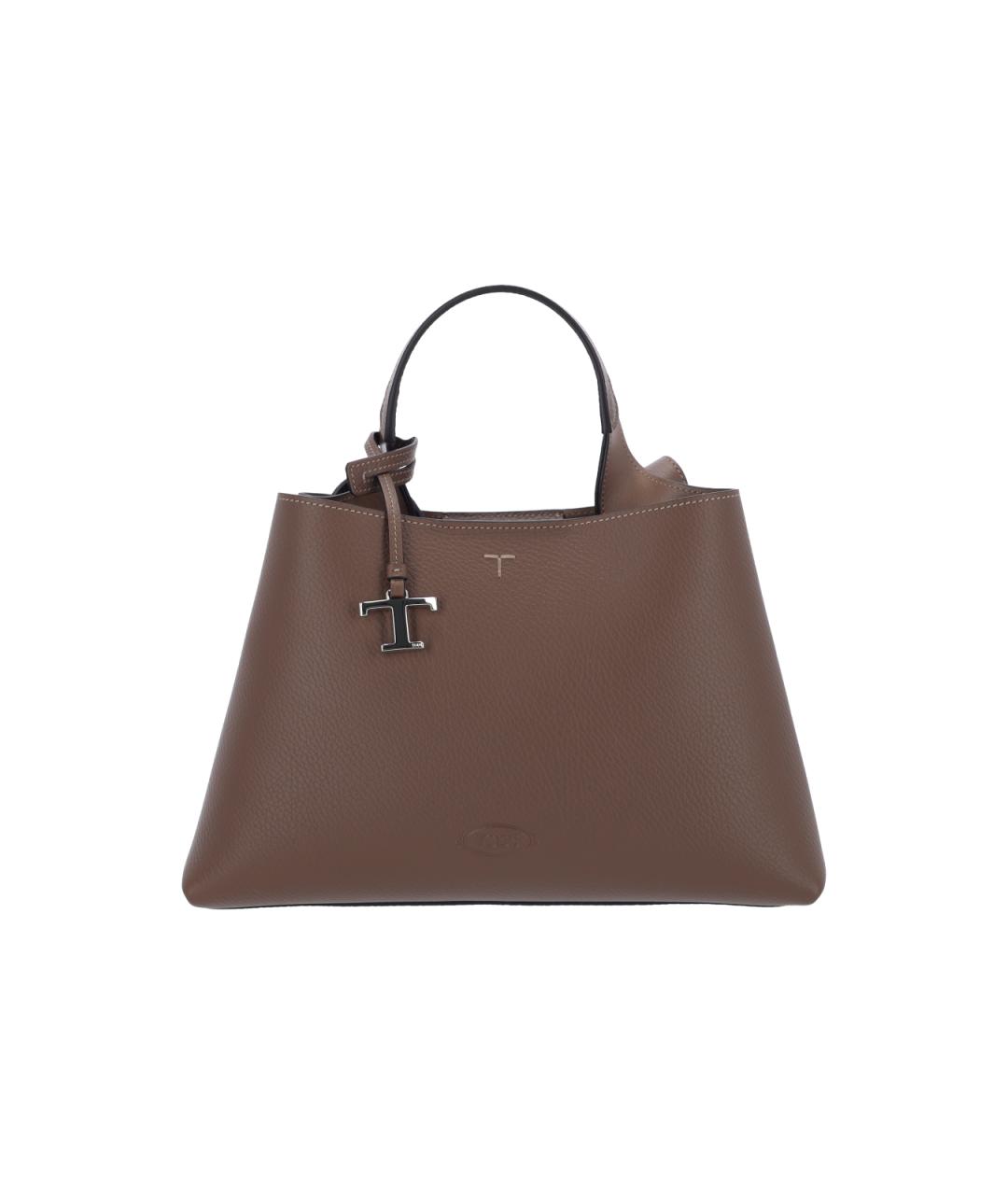 TOD'S Коричневая кожаная сумка тоут, фото 1