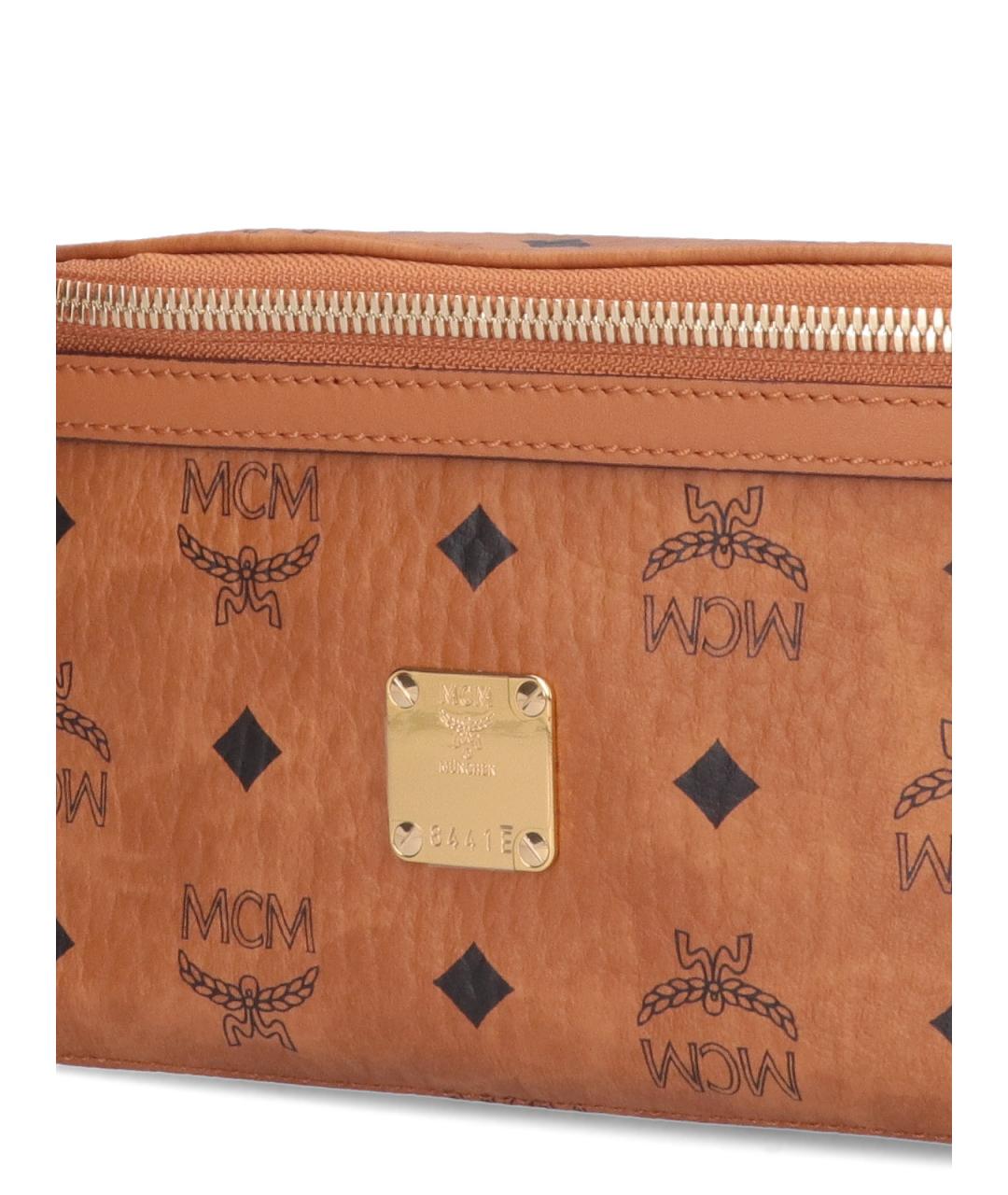 MCM Коричневая поясная сумка из искусственной кожи, фото 5