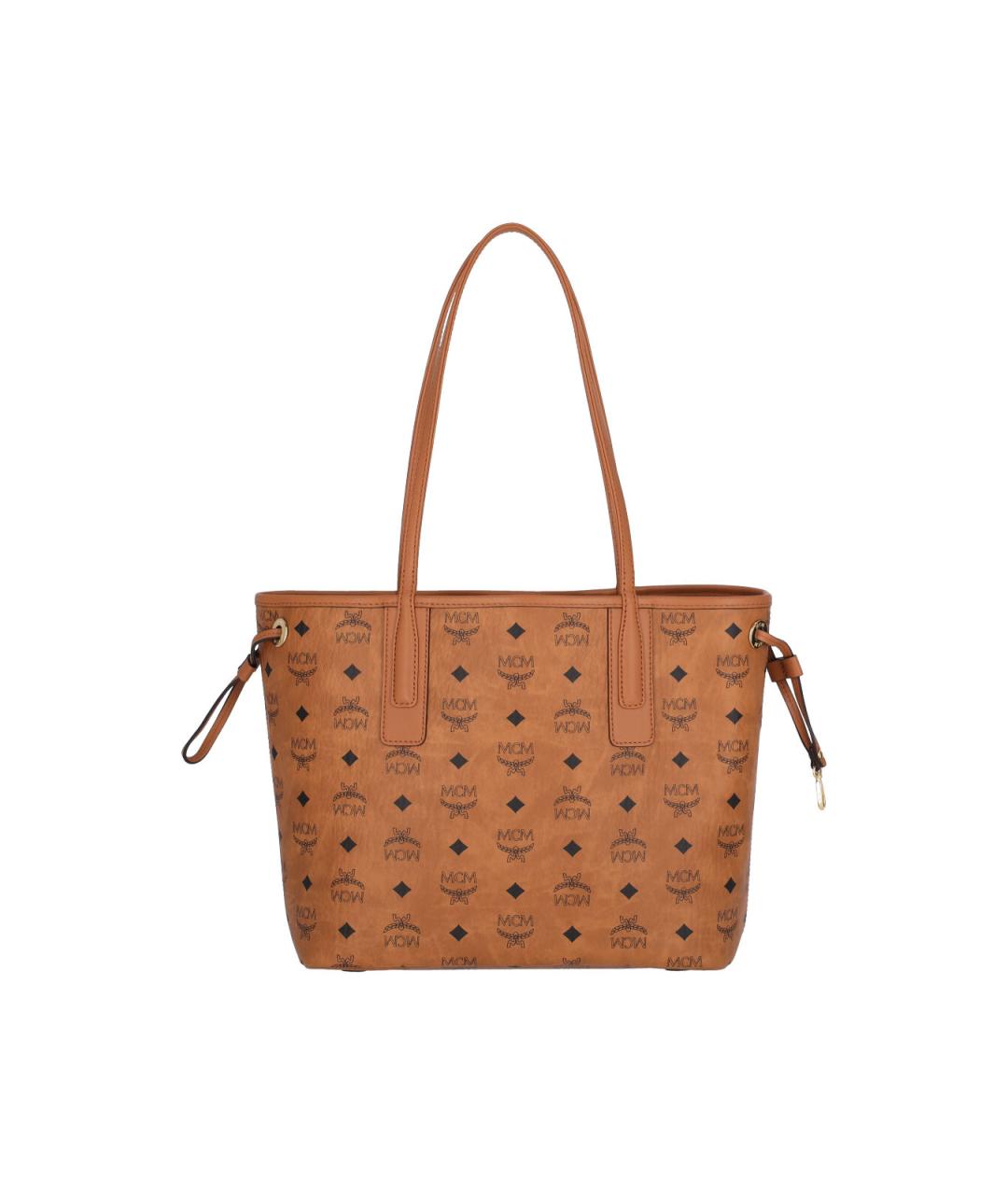 MCM Коричневая сумка тоут из искусственной кожи, фото 3