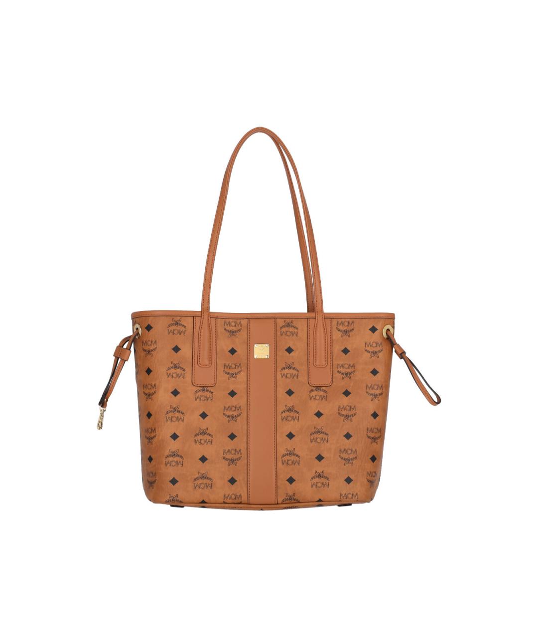 MCM Коричневая сумка тоут из искусственной кожи, фото 1