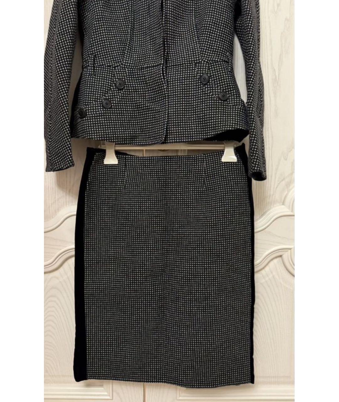 CHRISTIAN DIOR Черный шерстяной костюм с юбками, фото 6