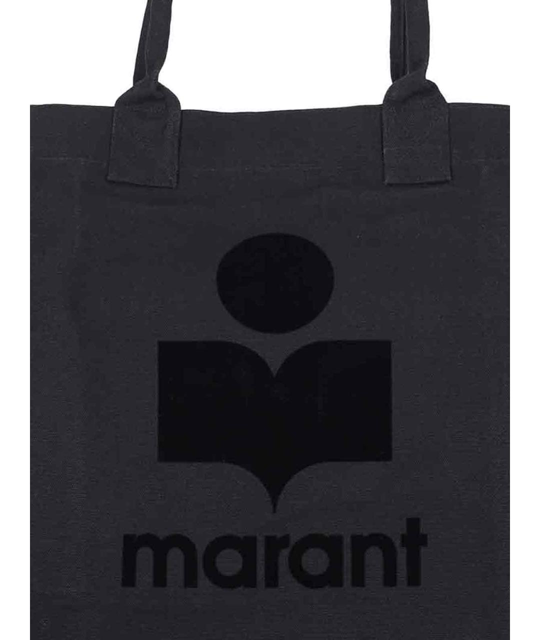 ISABEL MARANT Черная хлопковая сумка тоут, фото 4