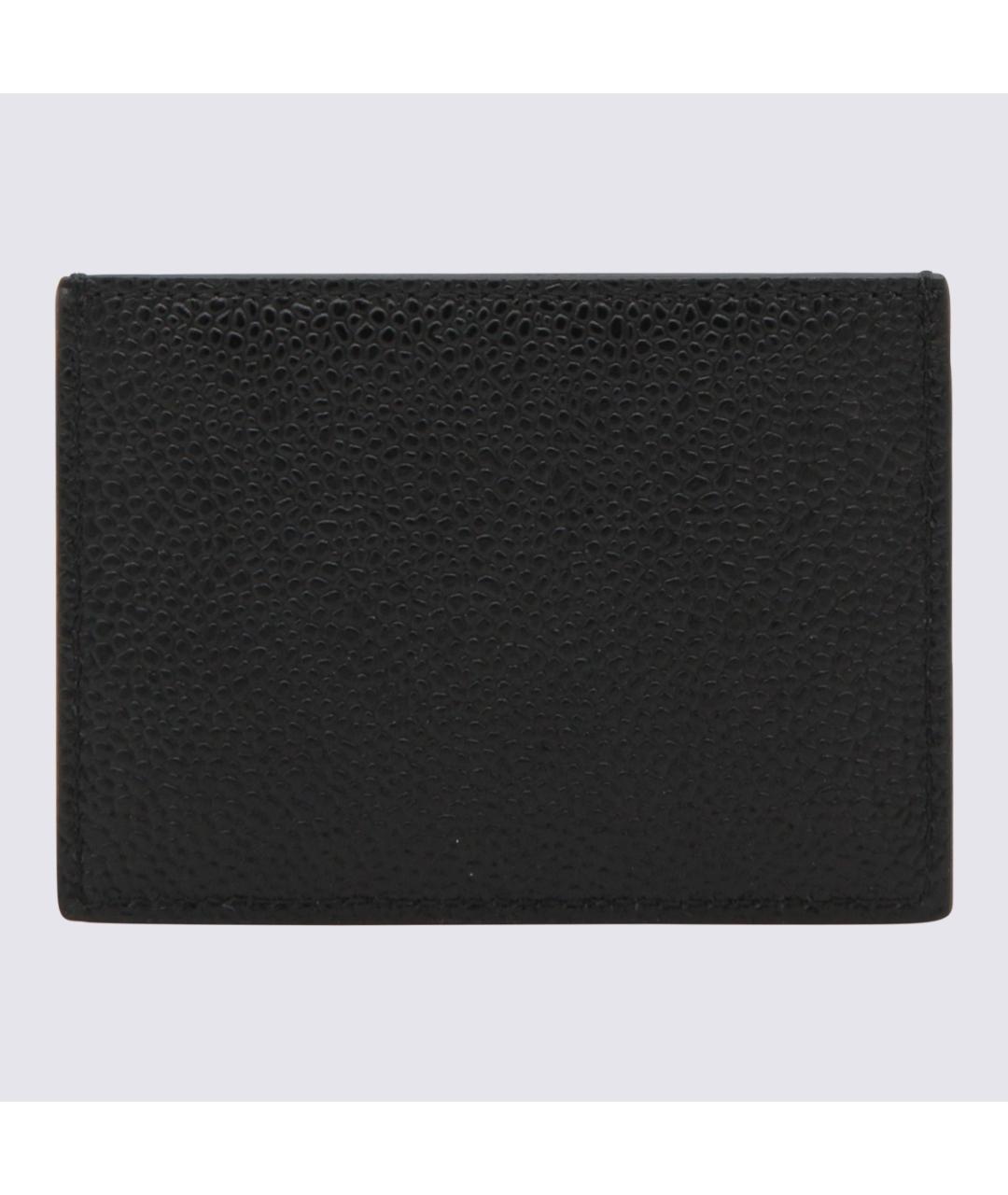 THOM BROWNE Черный кожаный кардхолдер, фото 2