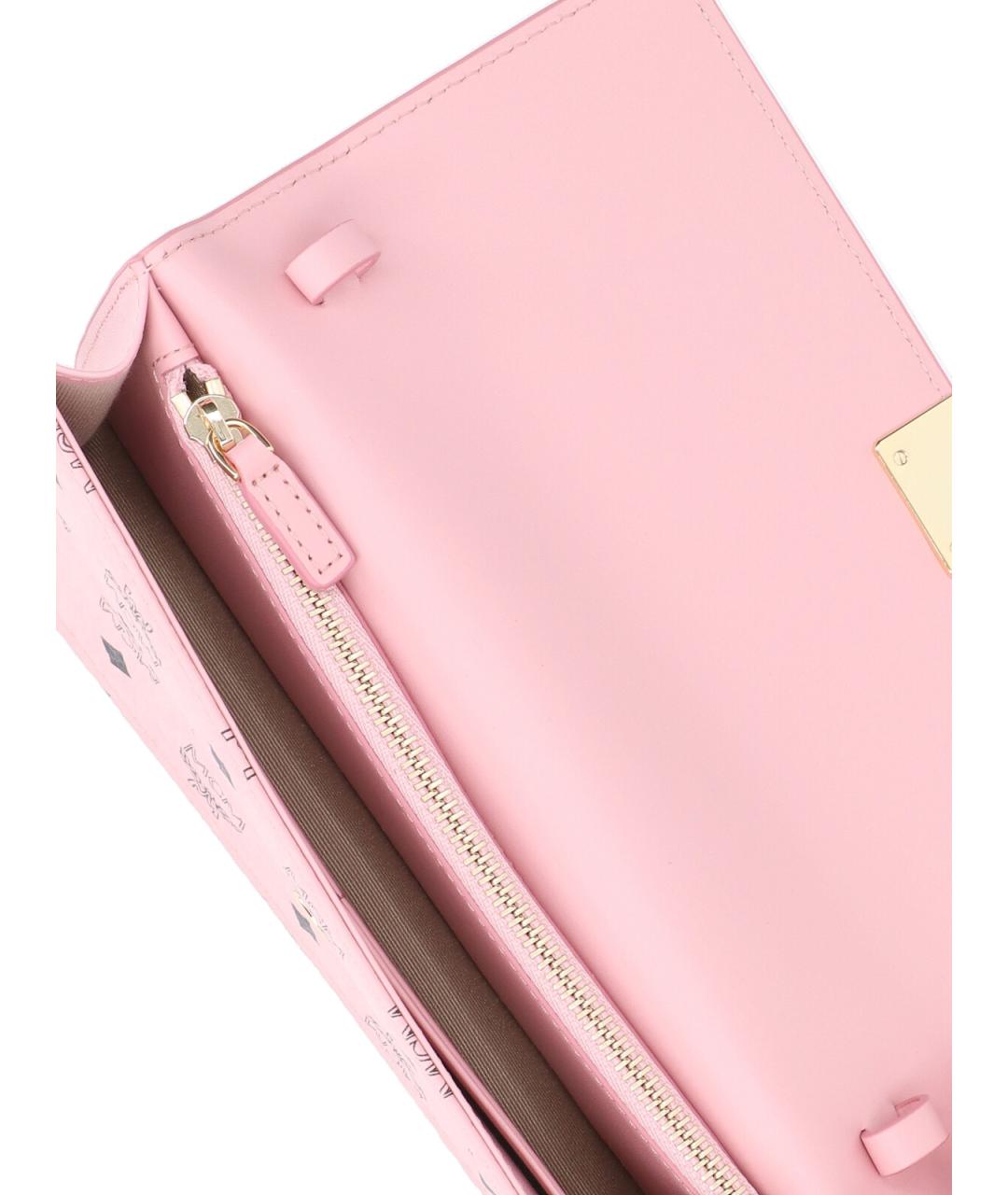 MCM Розовый кожаный кошелек, фото 4