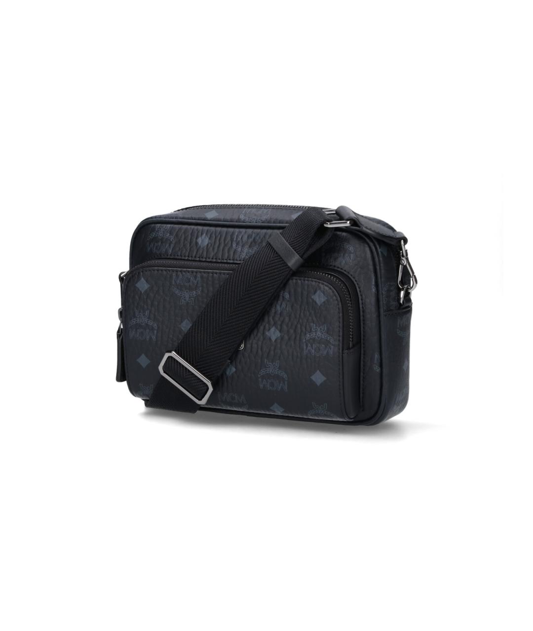 MCM Черная сумка тоут из искусственной кожи, фото 2