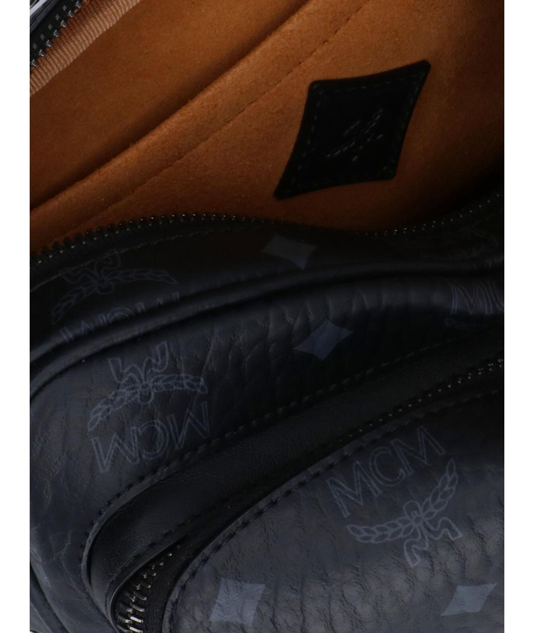 MCM Черная сумка тоут из искусственной кожи, фото 4