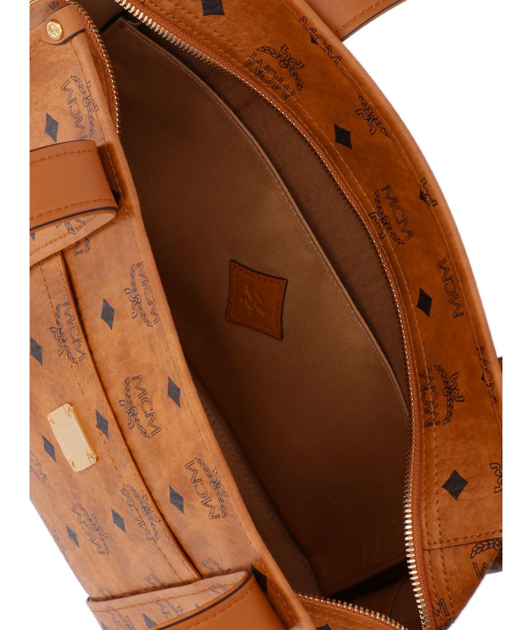 MCM Коричневая сумка тоут из искусственной кожи, фото 4