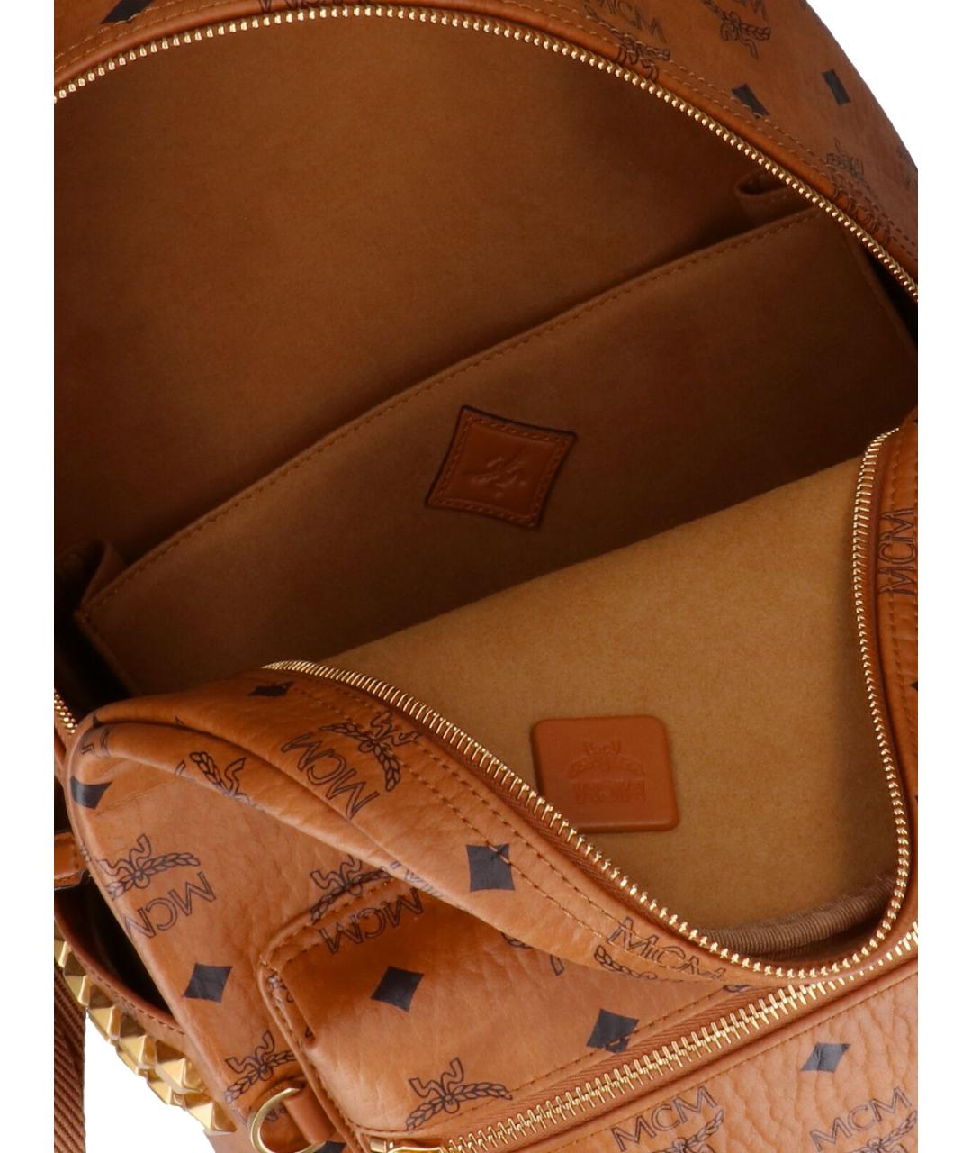 MCM Коричневый рюкзак из искусственной кожи, фото 4