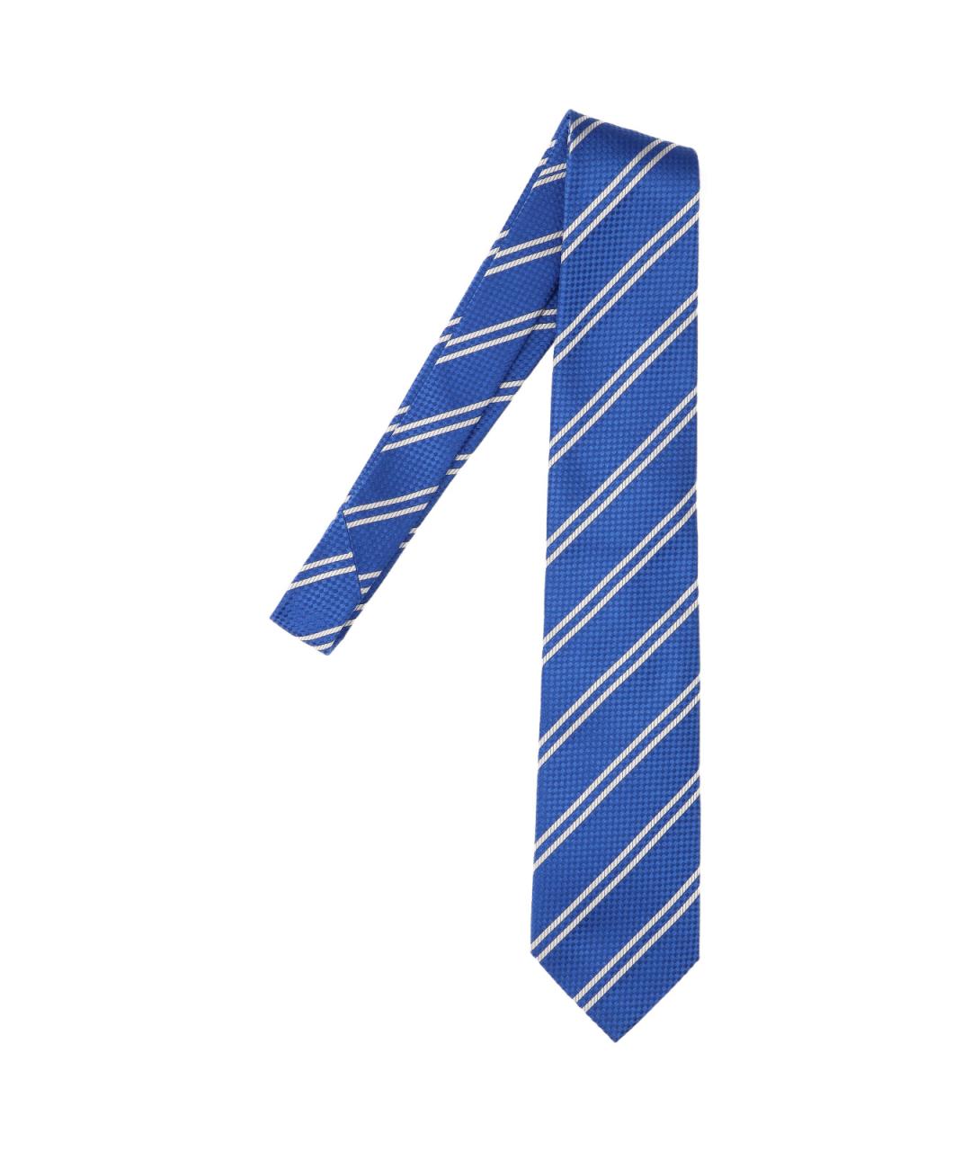 TOM FORD Синий шелковый галстук, фото 1