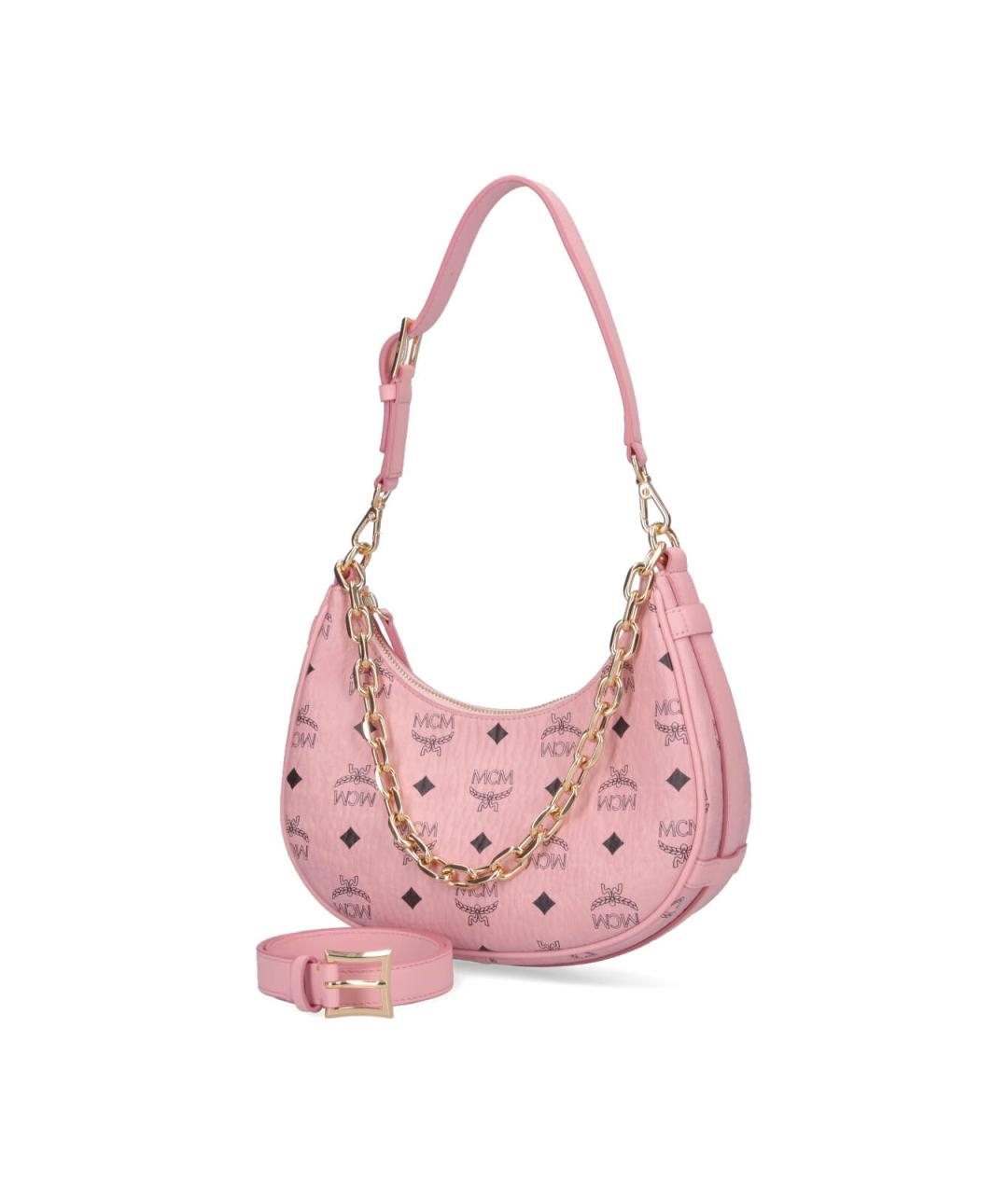 MCM Розовая сумка через плечо из искусственной кожи, фото 2