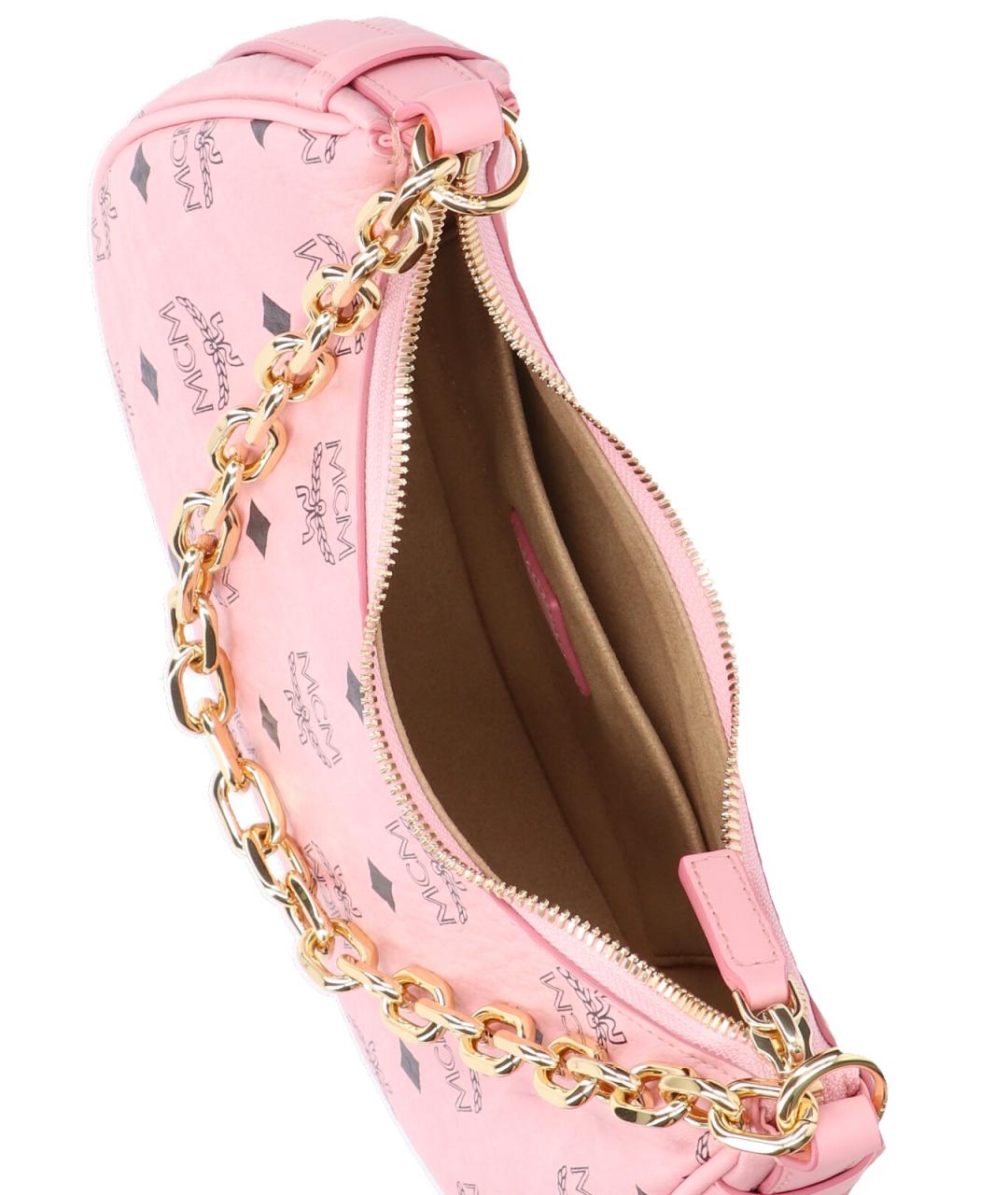 MCM Розовая сумка через плечо из искусственной кожи, фото 4