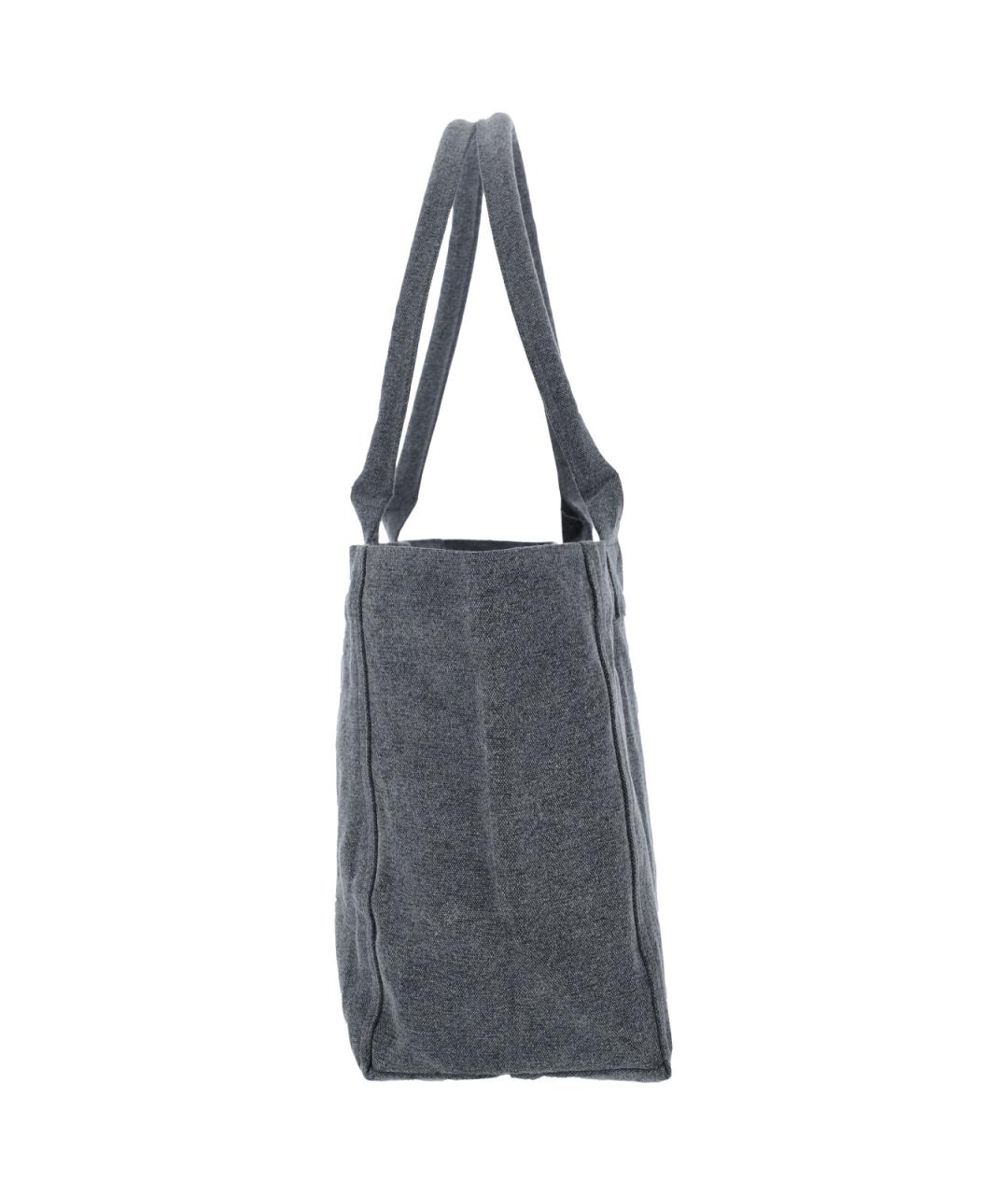 ISABEL MARANT Антрацитовая тканевая сумка тоут, фото 5