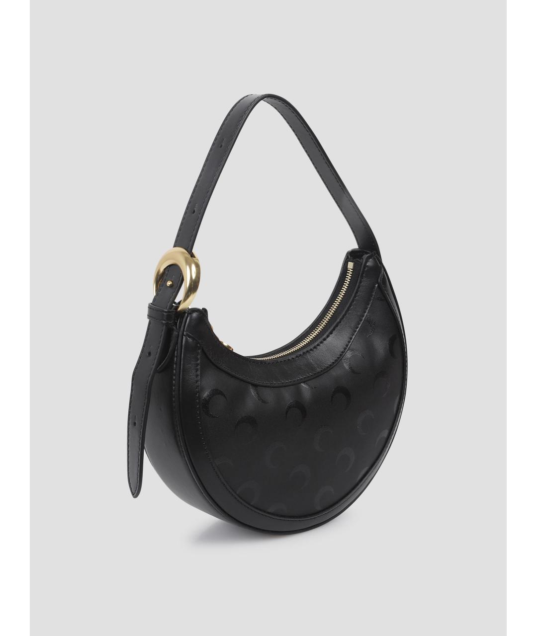 MARINE SERRE Черная сумка через плечо из искусственной кожи, фото 3