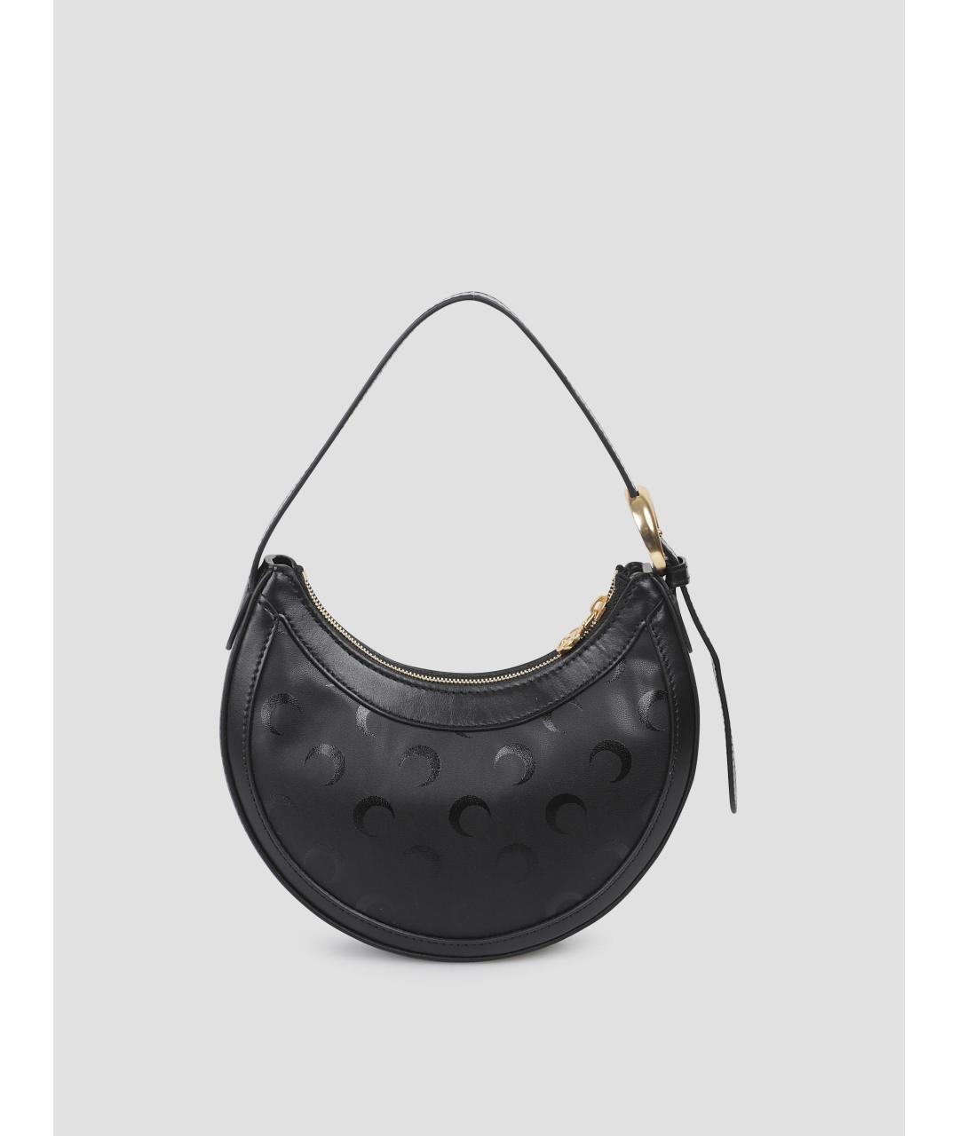 MARINE SERRE Черная сумка через плечо из искусственной кожи, фото 2