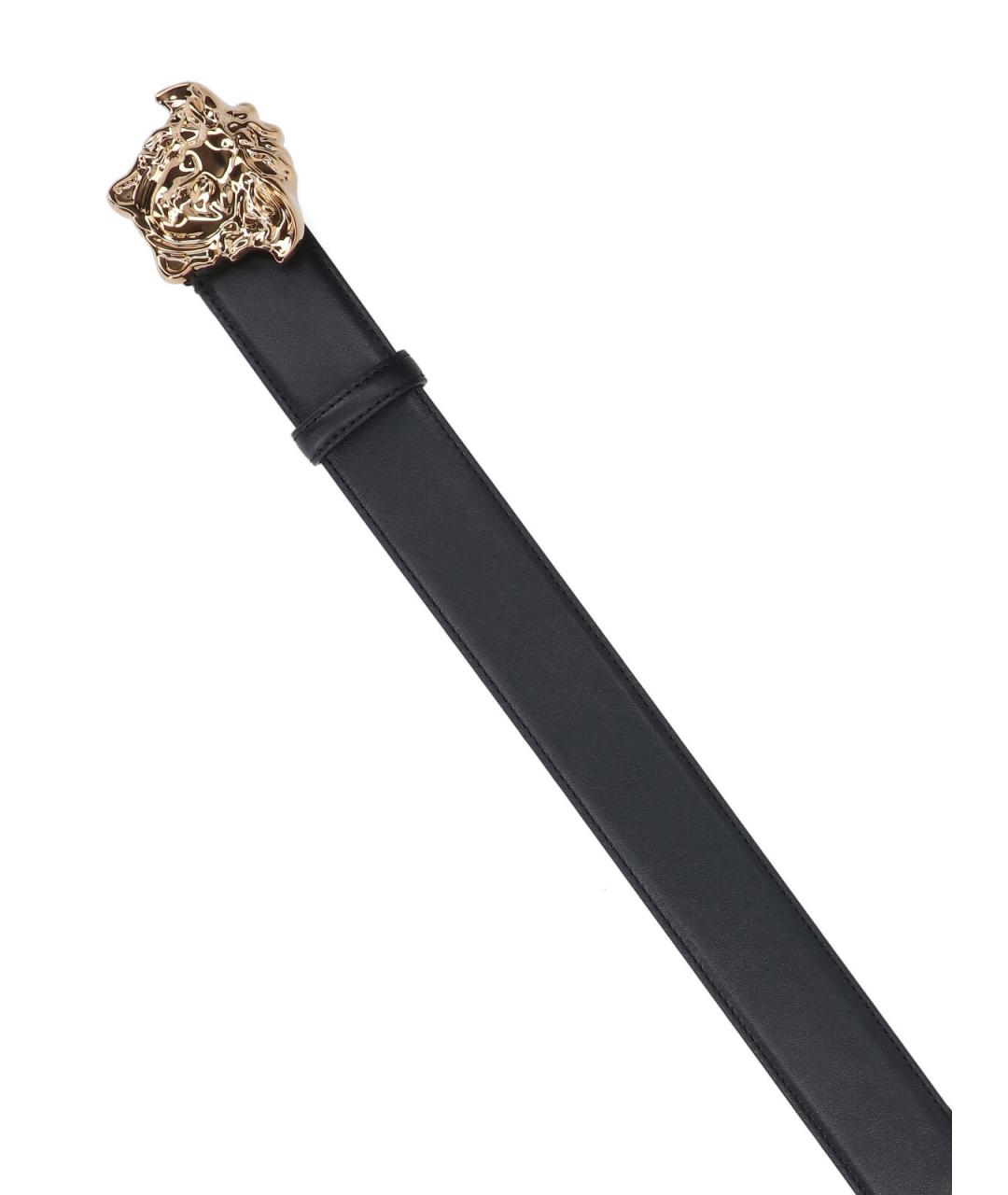 VERSACE Черный кожаный ремень, фото 3