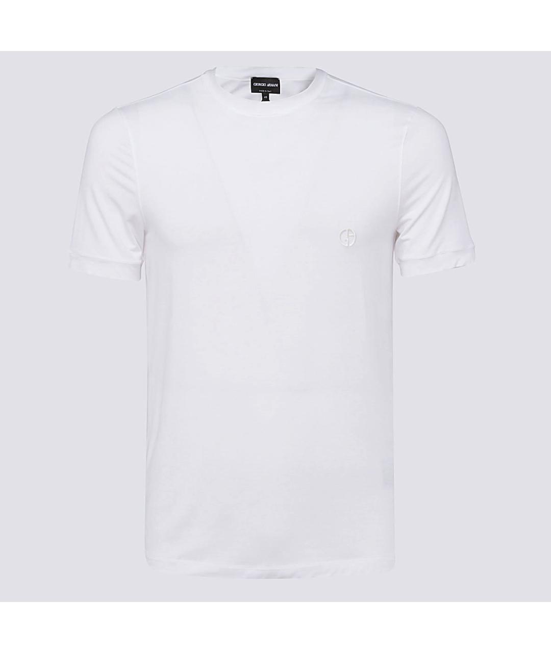 GIORGIO ARMANI Белая вискозная футболка, фото 3