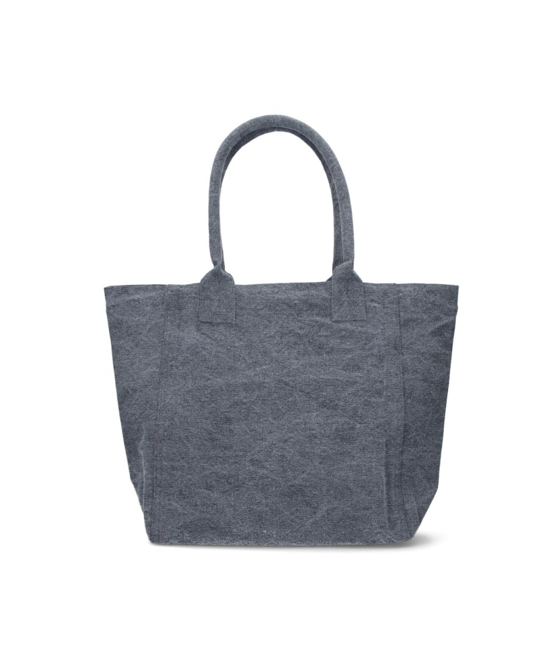 ISABEL MARANT Серая хлопковая сумка тоут, фото 3