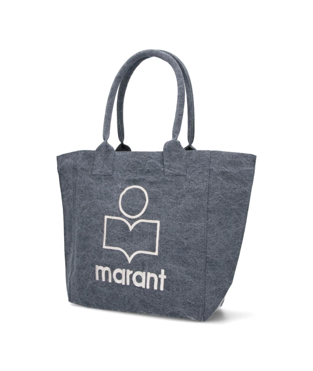 ISABEL MARANT Серая хлопковая сумка тоут, фото 2