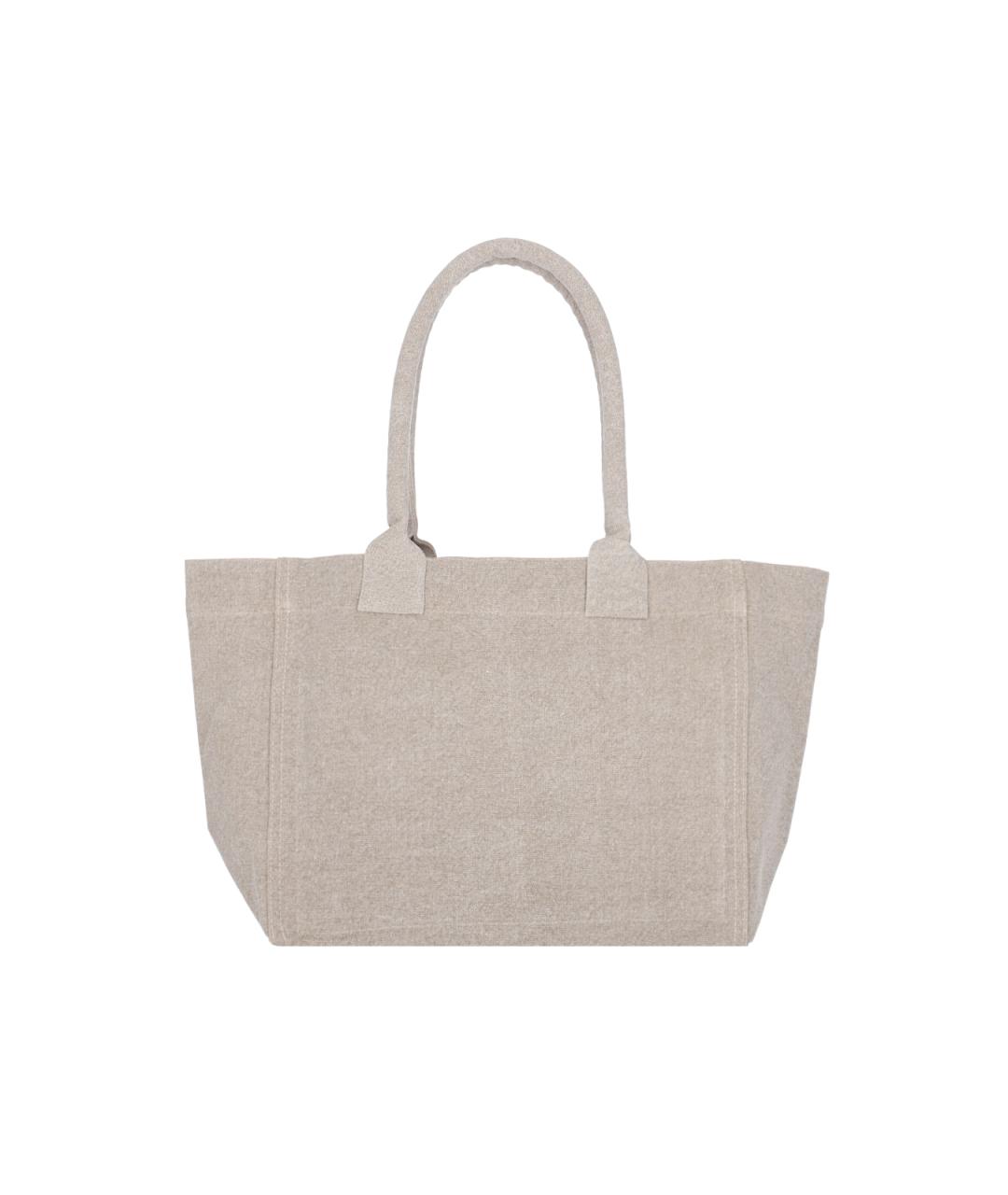 ISABEL MARANT Бежевая хлопковая сумка тоут, фото 3