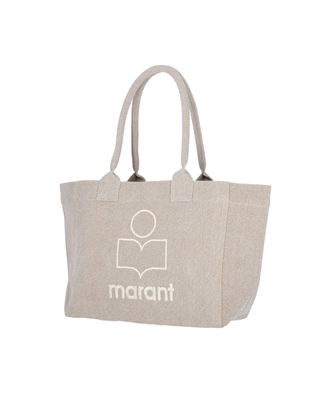 ISABEL MARANT Бежевая хлопковая сумка тоут, фото 2