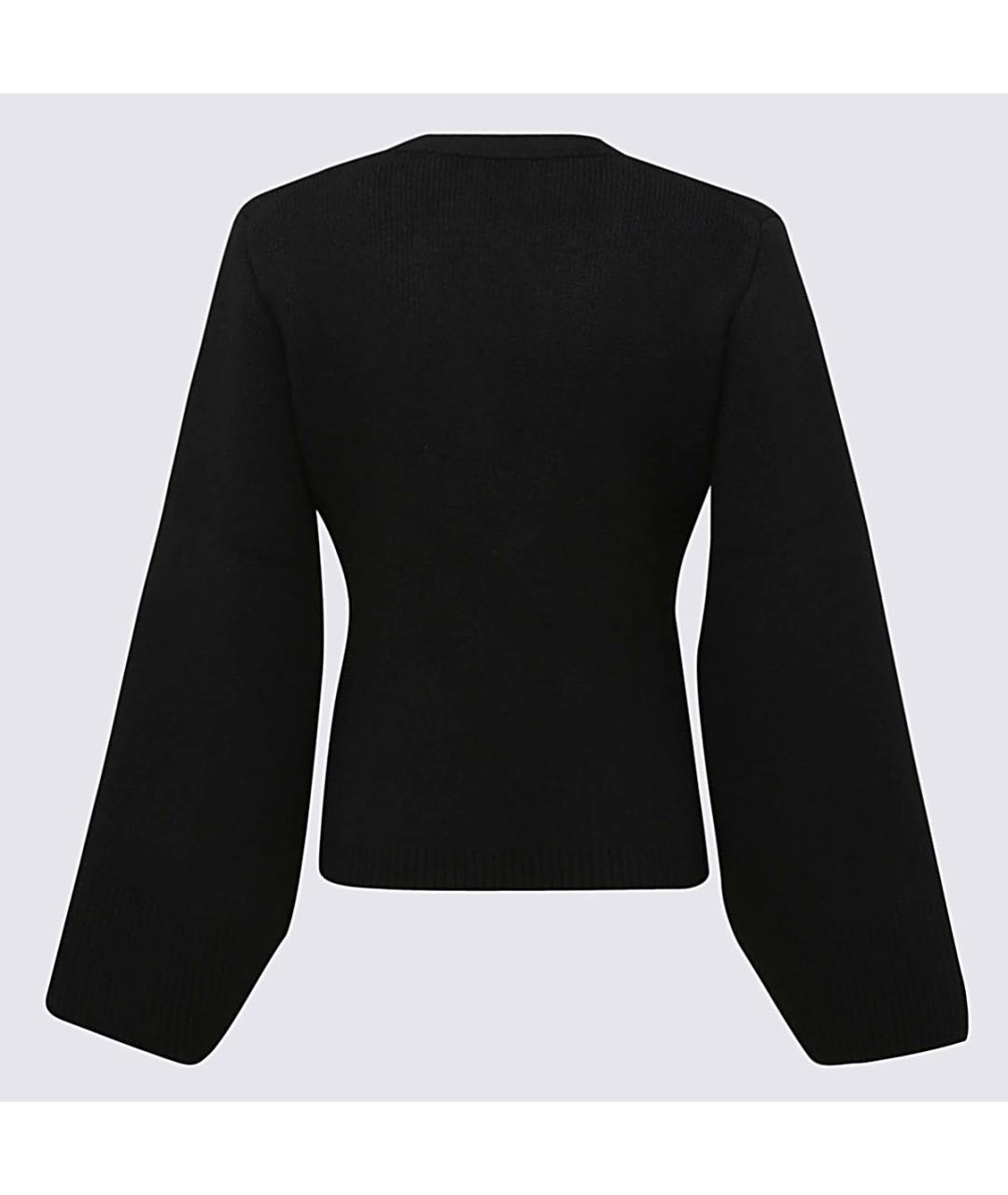 KHAITE Черный шерстяной кардиган, фото 2