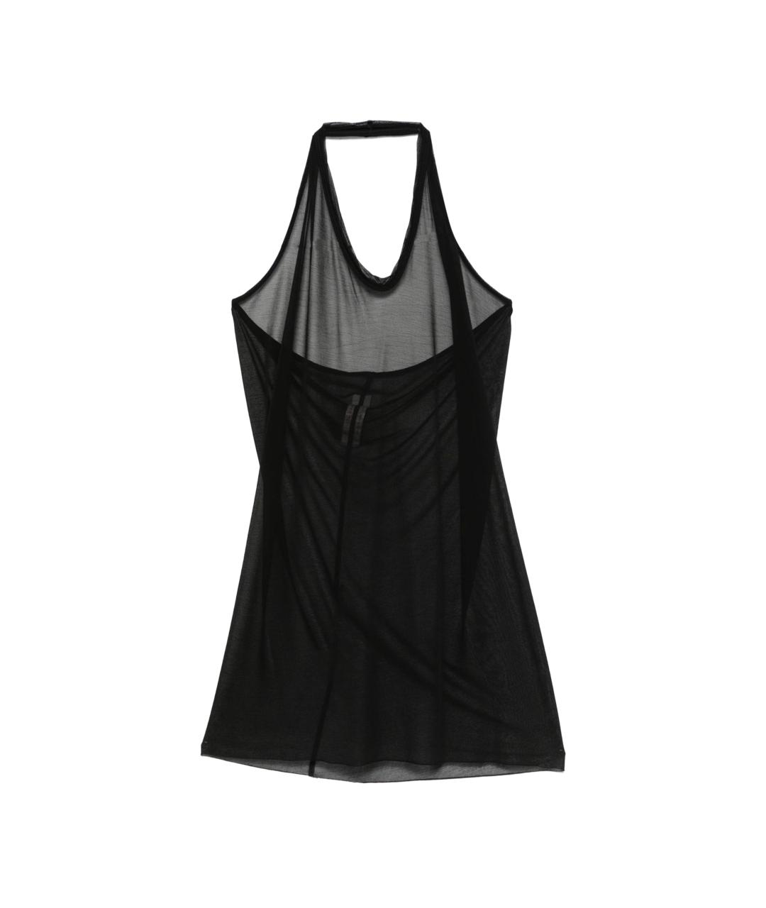 RICK OWENS Черная вискозная майка, фото 2