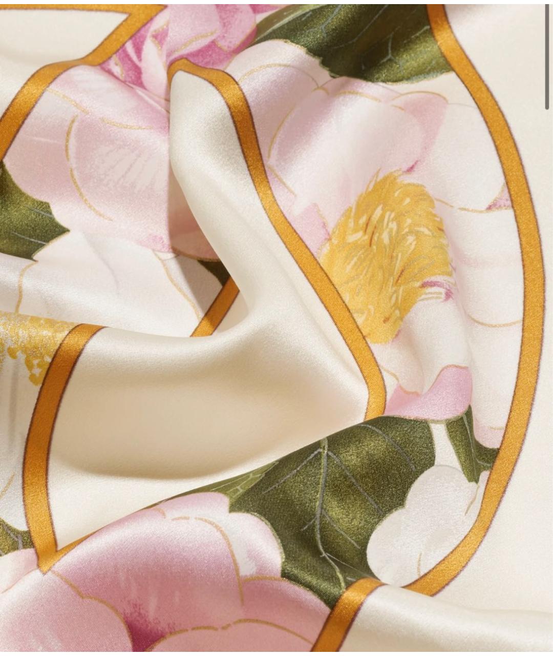 CHANEL Белый шелковый платок, фото 2