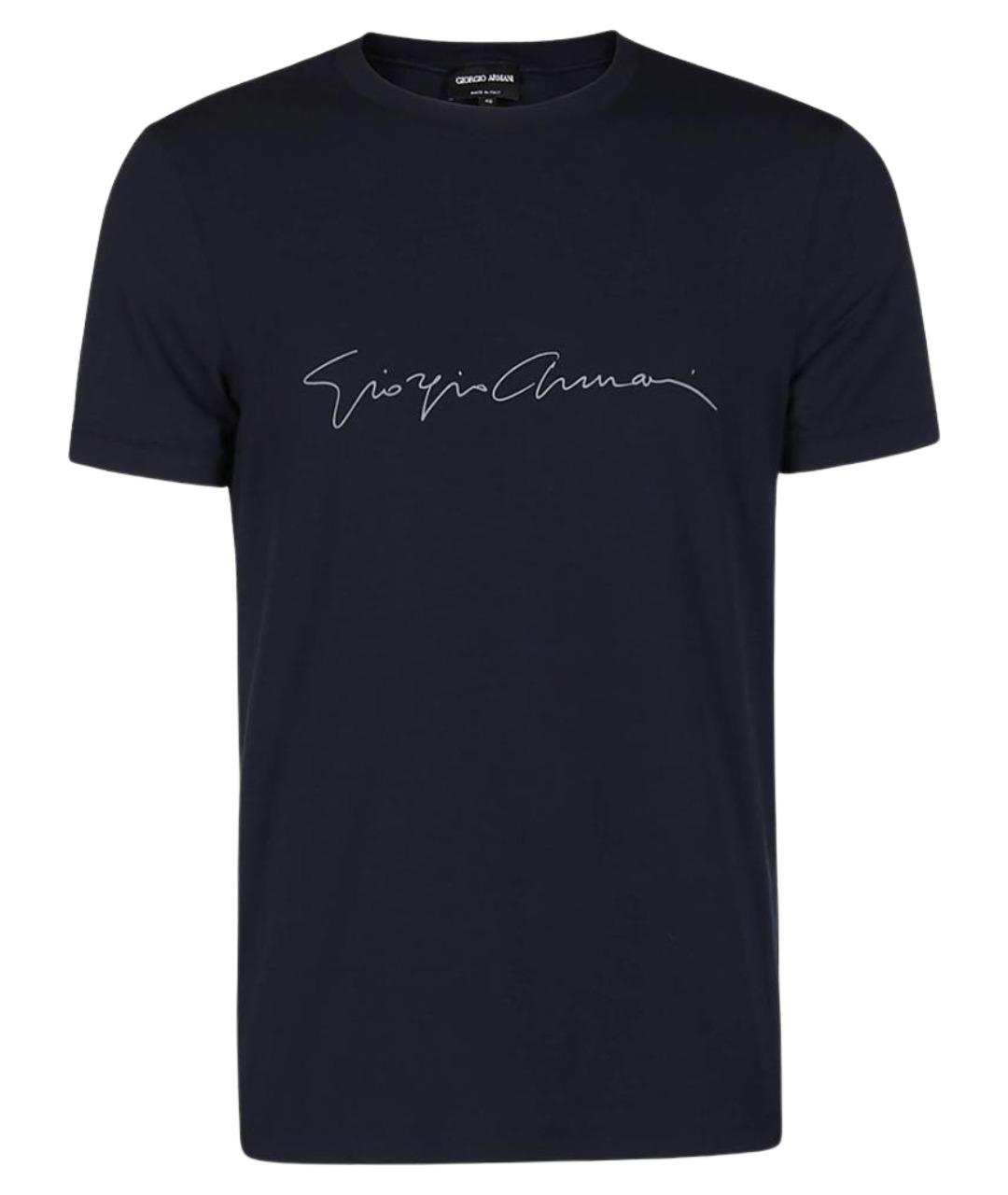 GIORGIO ARMANI Синяя вискозная футболка, фото 1