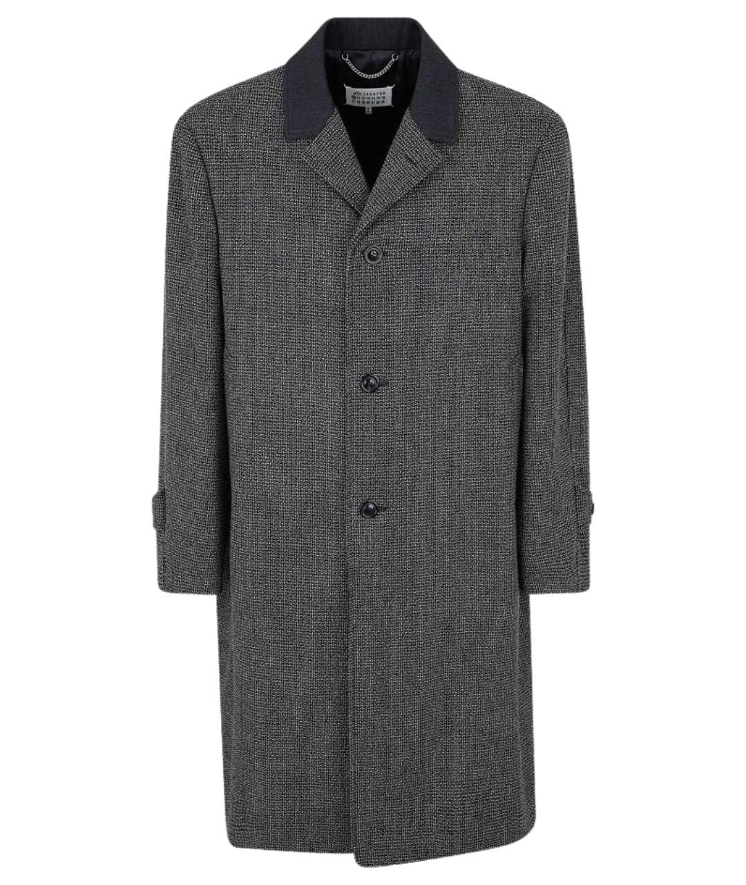 MAISON MARGIELA Серое шерстяное пальто, фото 1