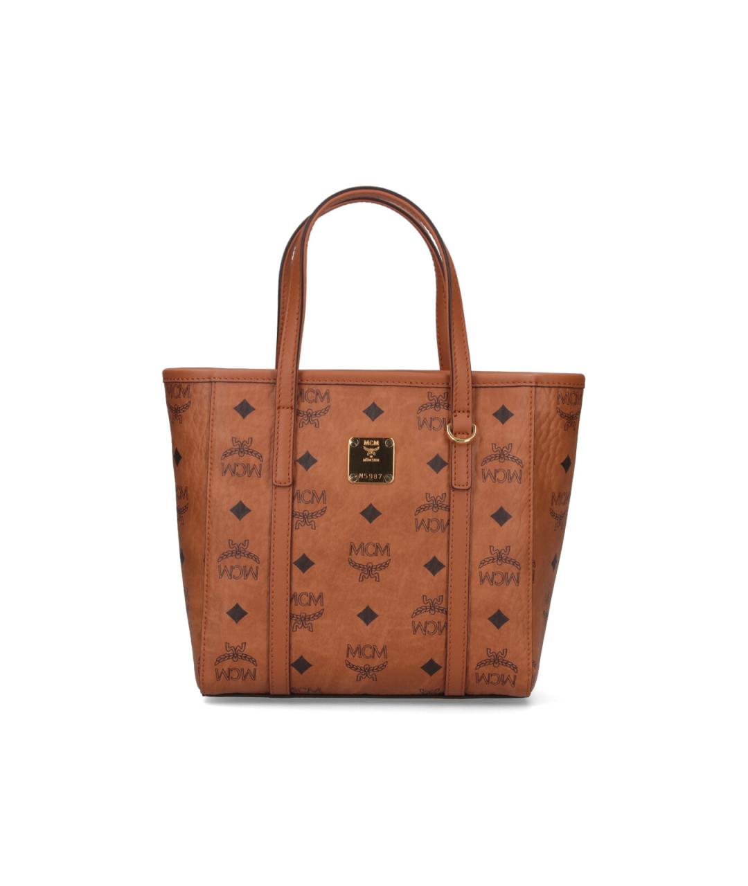 MCM Коричневая сумка тоут из искусственной кожи, фото 1