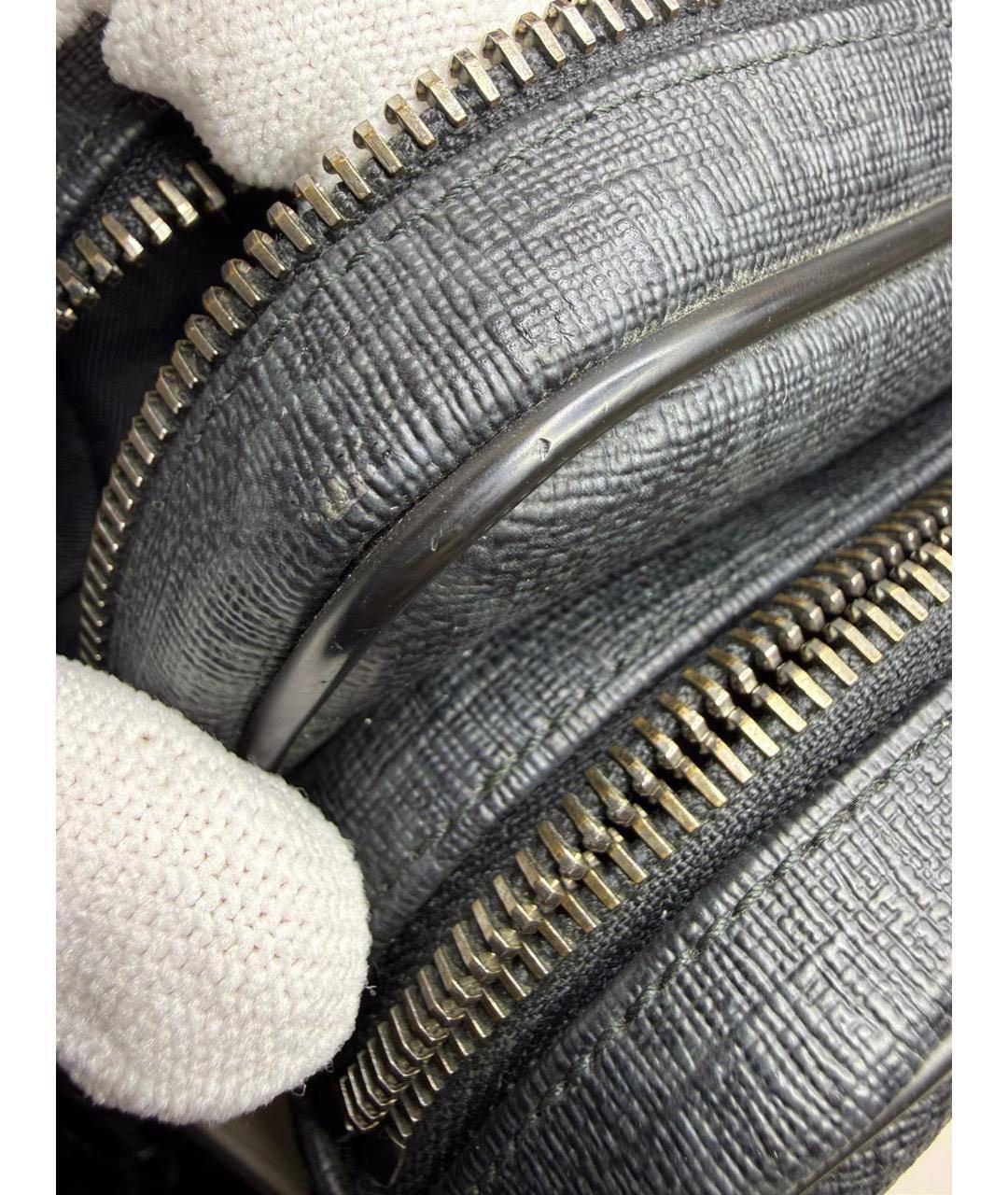 GUCCI Черная кожаная барсетка, фото 6