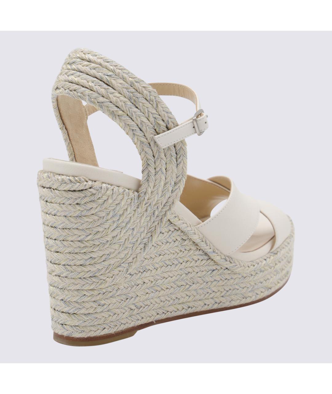 JIMMY CHOO Белые кожаные босоножки, фото 3