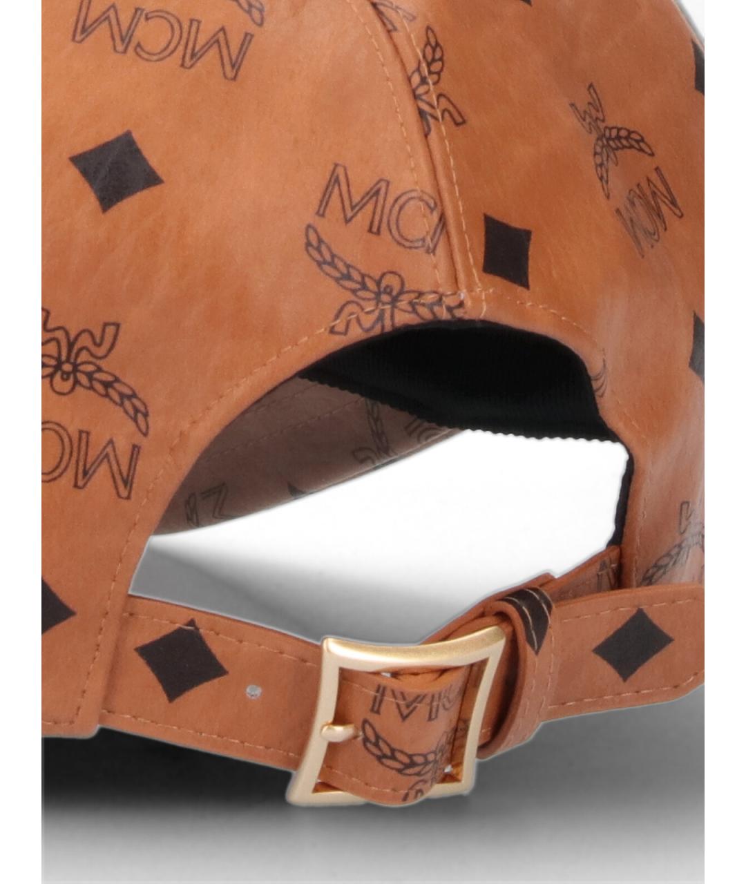 MCM Коричневая кожаная кепка/бейсболка, фото 3