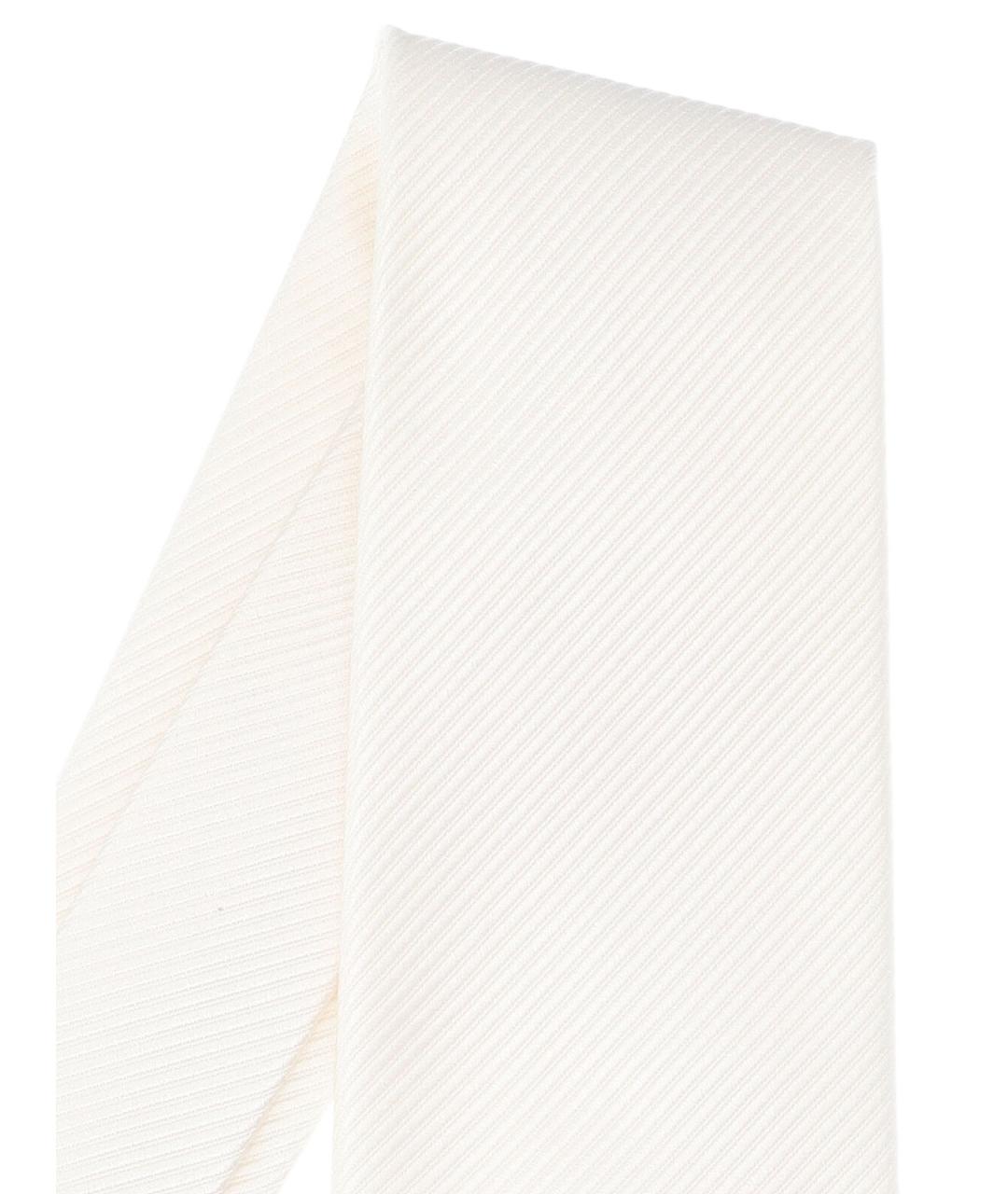 TOM FORD Белый шелковый галстук, фото 2