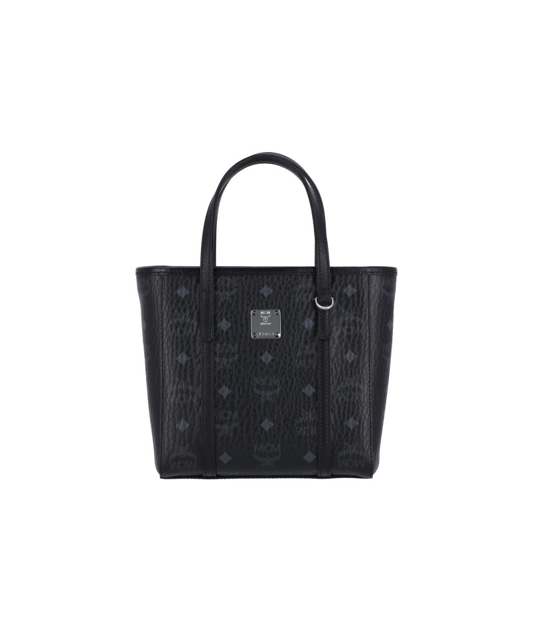 MCM Черная сумка тоут из искусственной кожи, фото 1