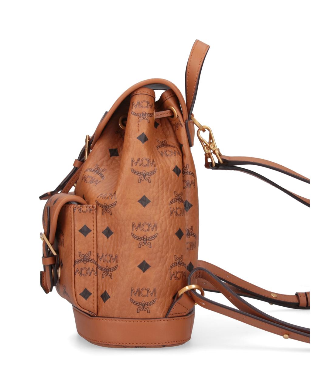 MCM Коричневый рюкзак из искусственной кожи, фото 5
