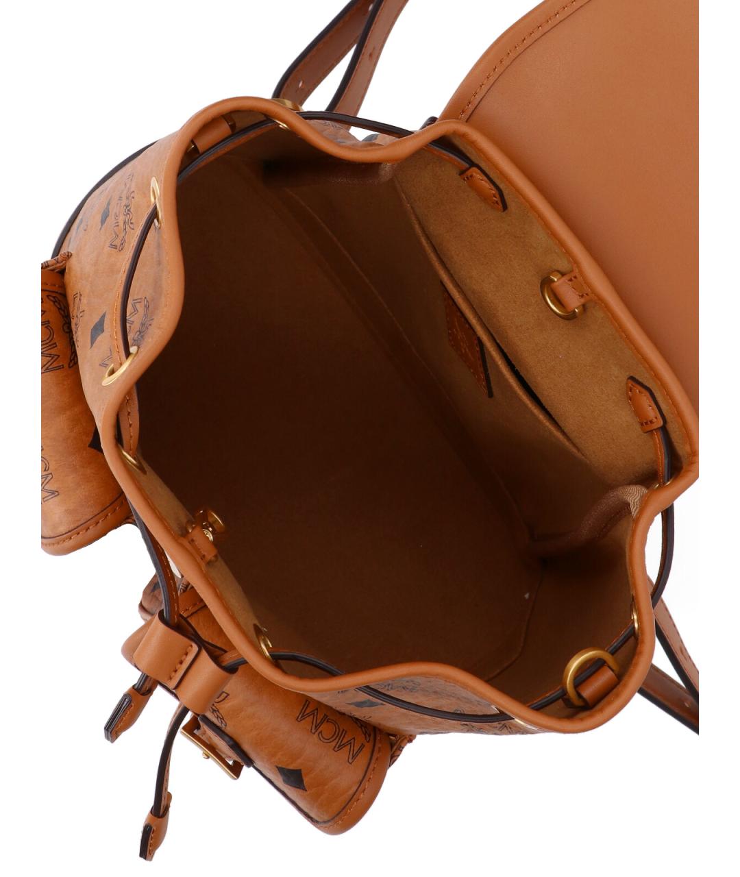 MCM Коричневый рюкзак из искусственной кожи, фото 4