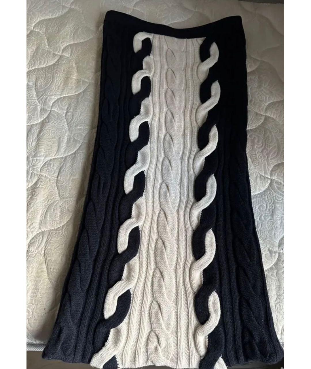 CHRISTIAN DIOR Мульти шерстяная юбка макси, фото 7