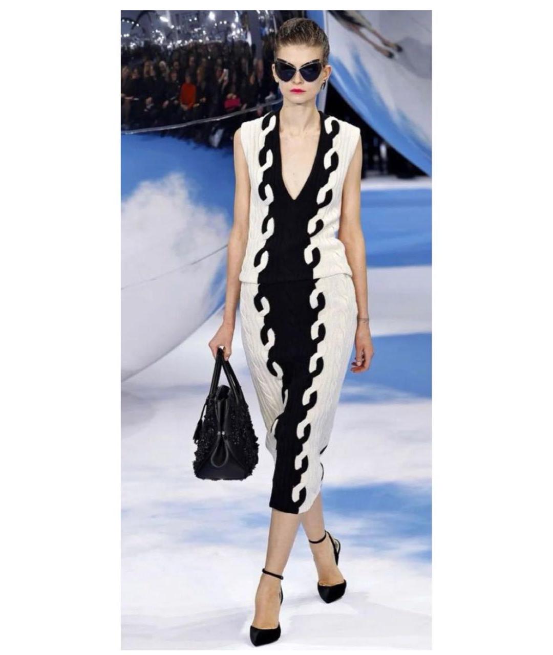 CHRISTIAN DIOR Мульти шерстяная юбка макси, фото 5