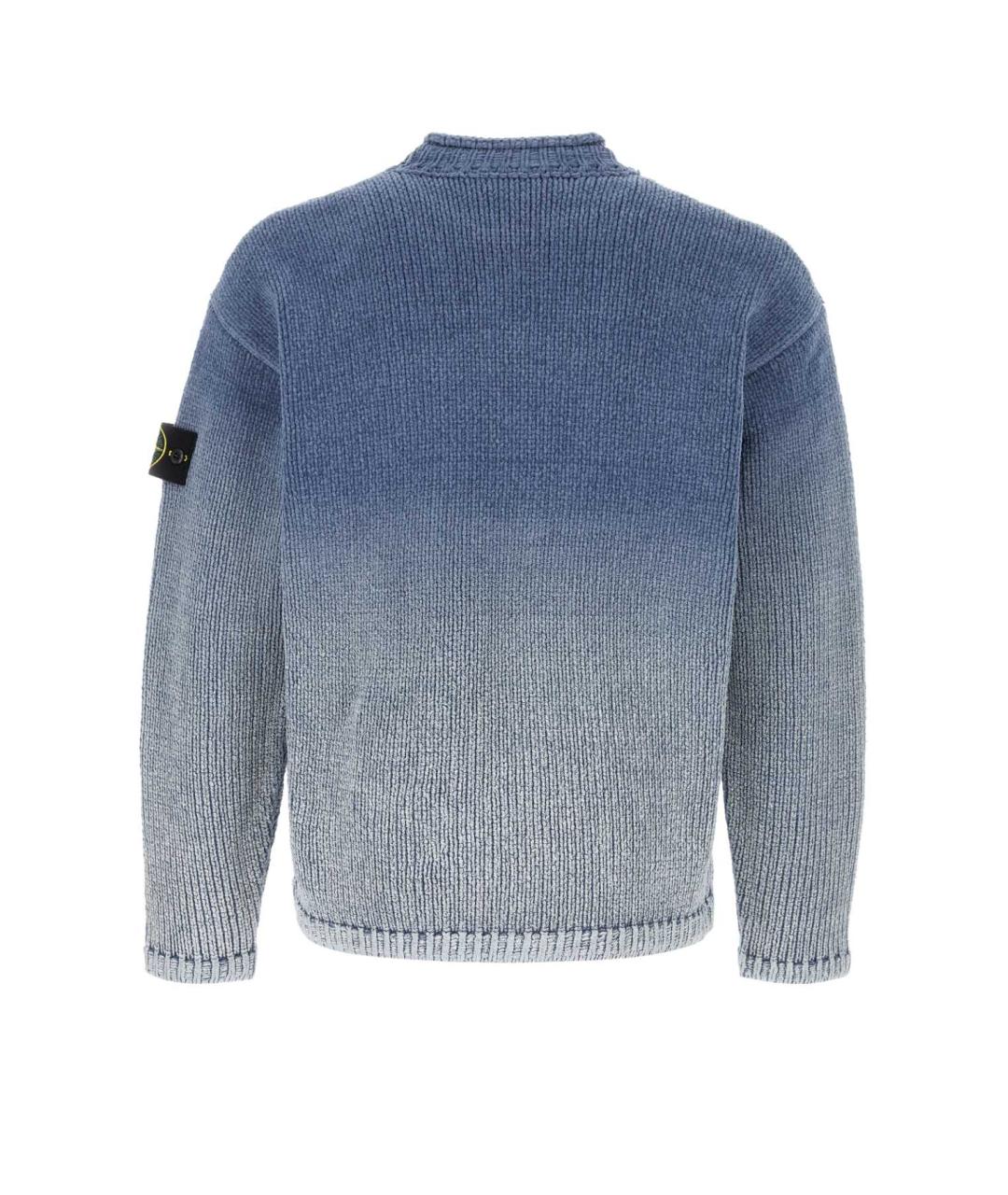 STONE ISLAND Голубой хлопковый джемпер / свитер, фото 2
