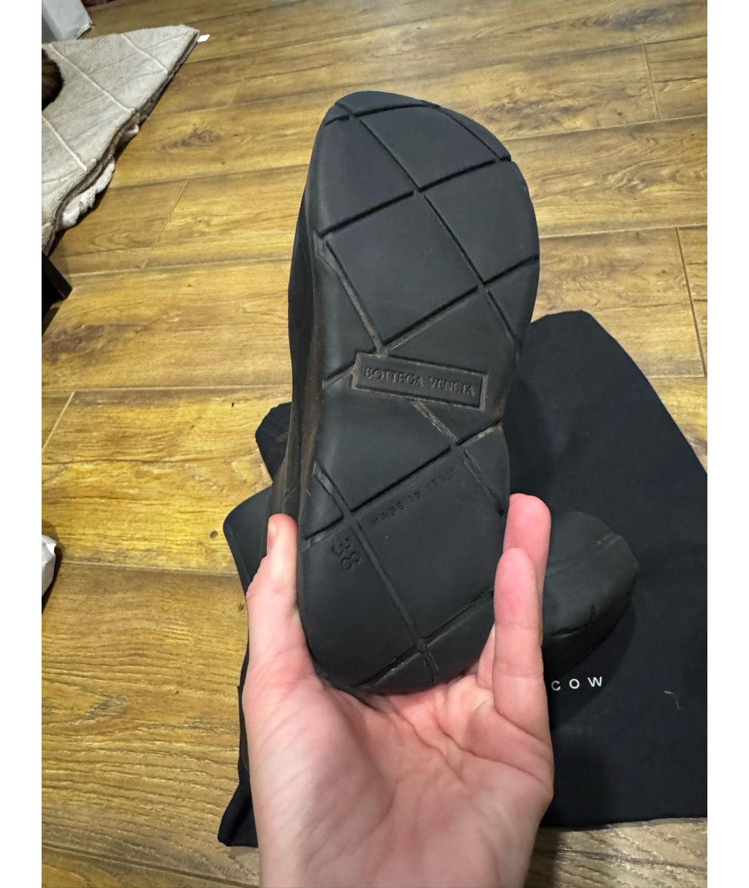 BOTTEGA VENETA Черные резиновые полусапоги, фото 7