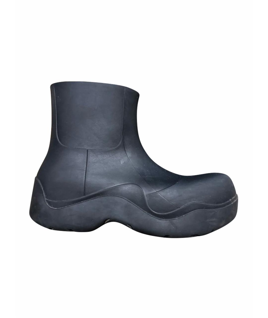 BOTTEGA VENETA Черные резиновые полусапоги, фото 1