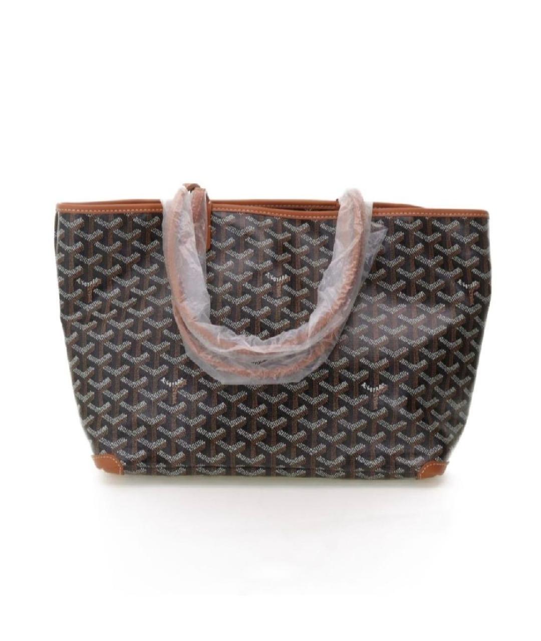 GOYARD Коричневая кожаная сумка через плечо, фото 5