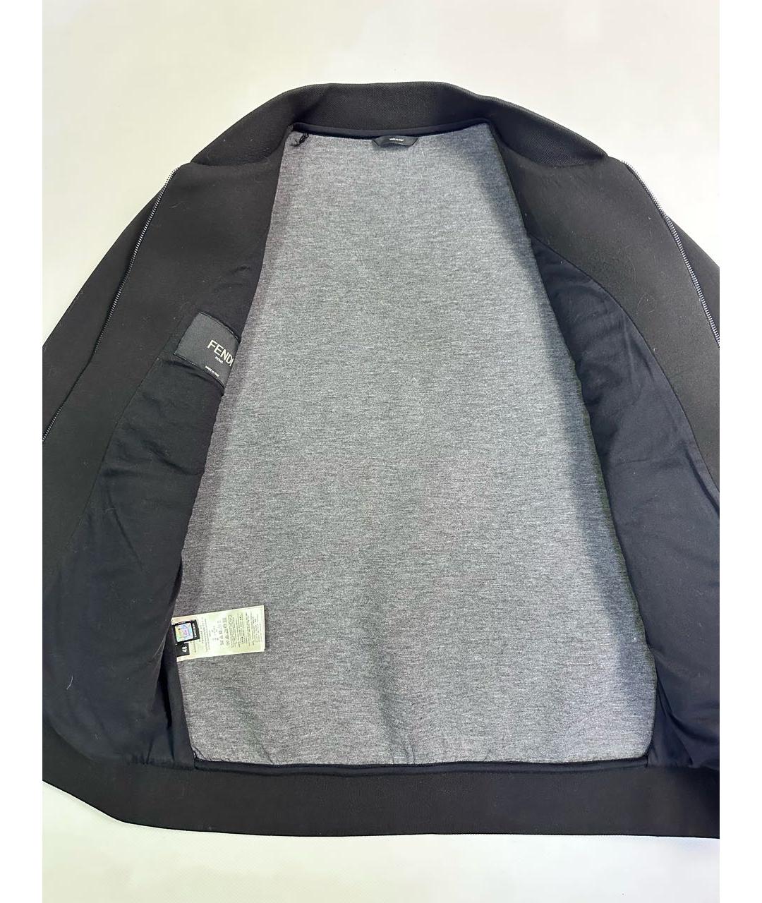 FENDI Черная вискозная куртка, фото 4