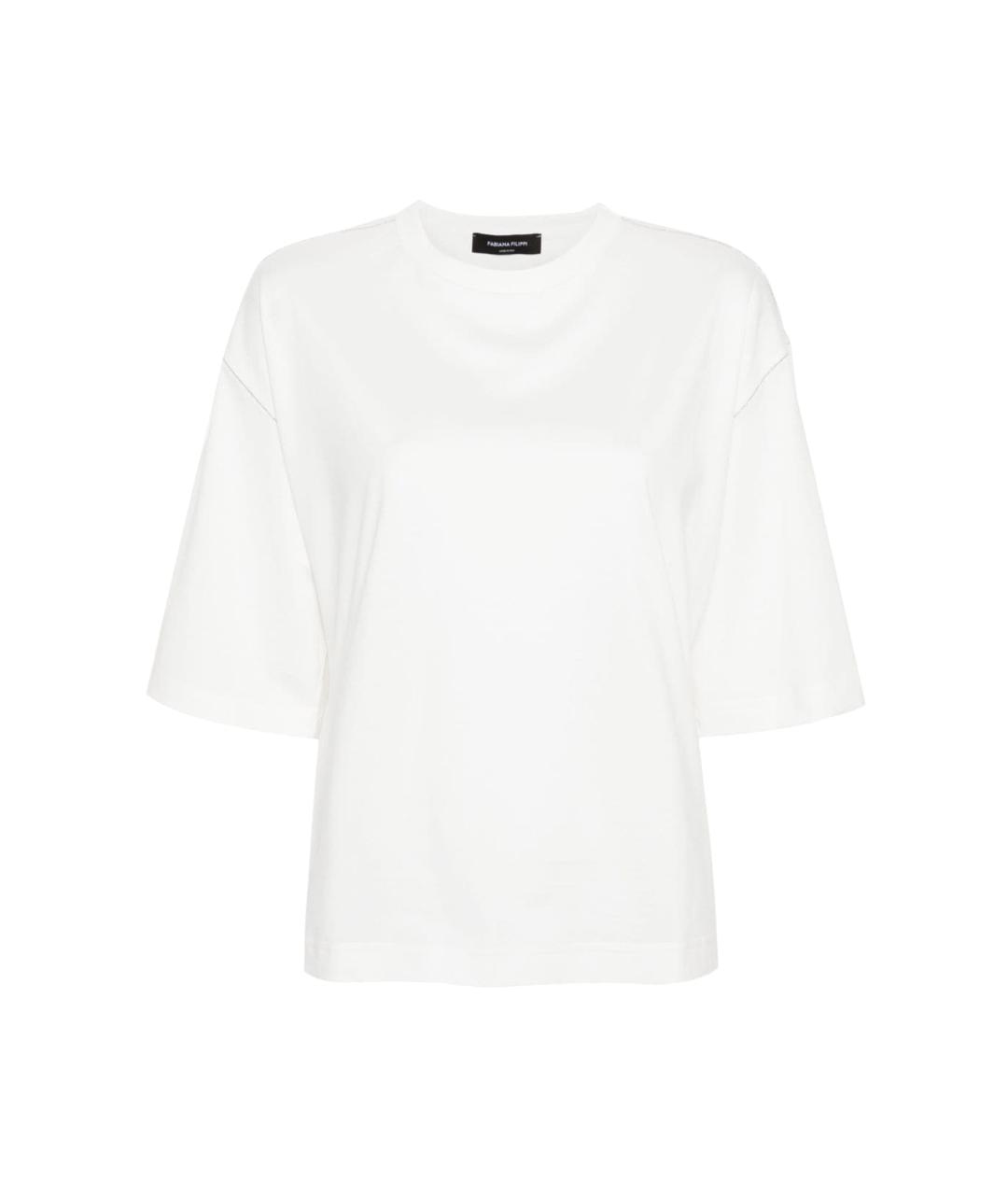 FABIANA FILIPPI Белая хлопковая футболка, фото 1